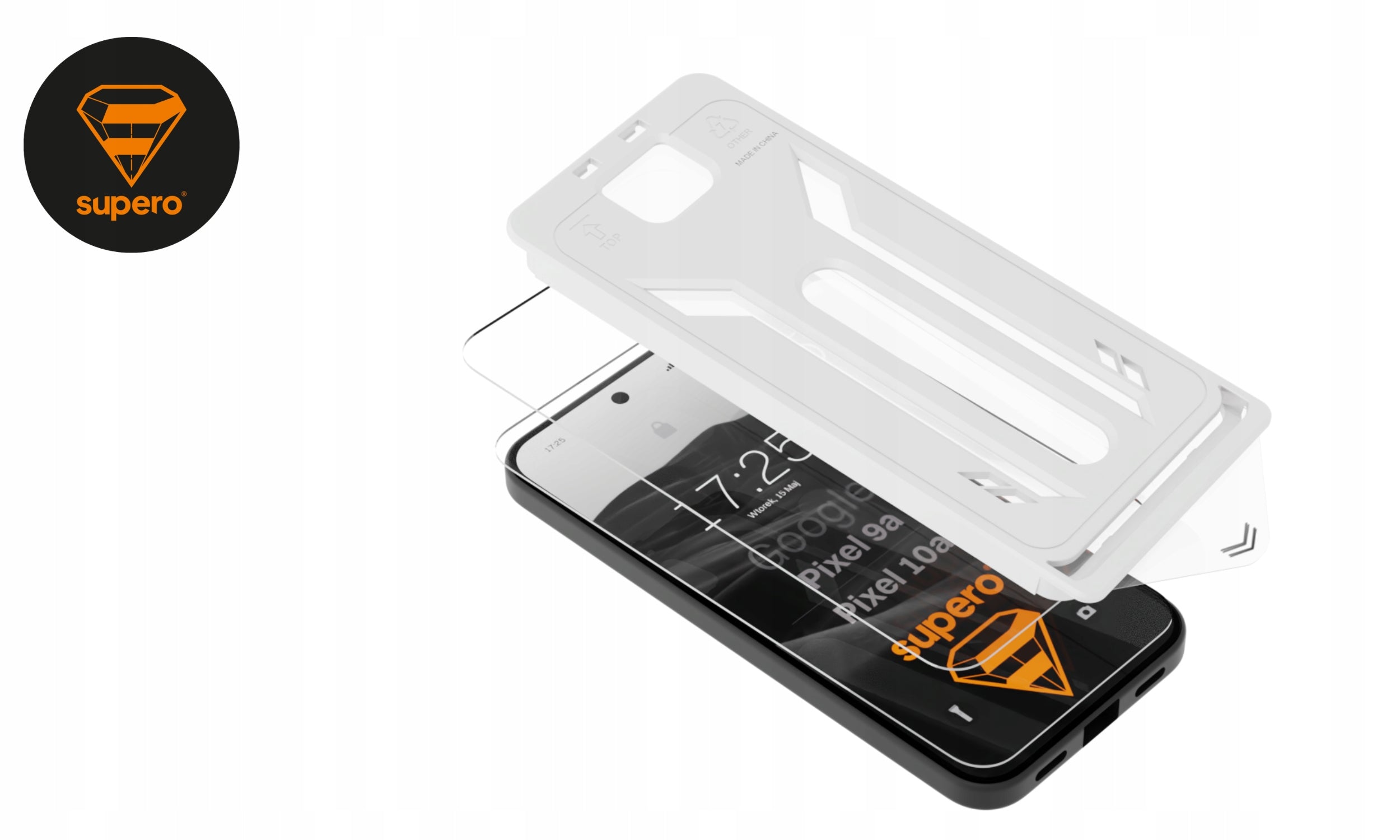 2x Tempered glass for Pixel 9A/10A with applicator, 9H protective for phone Packaging status original