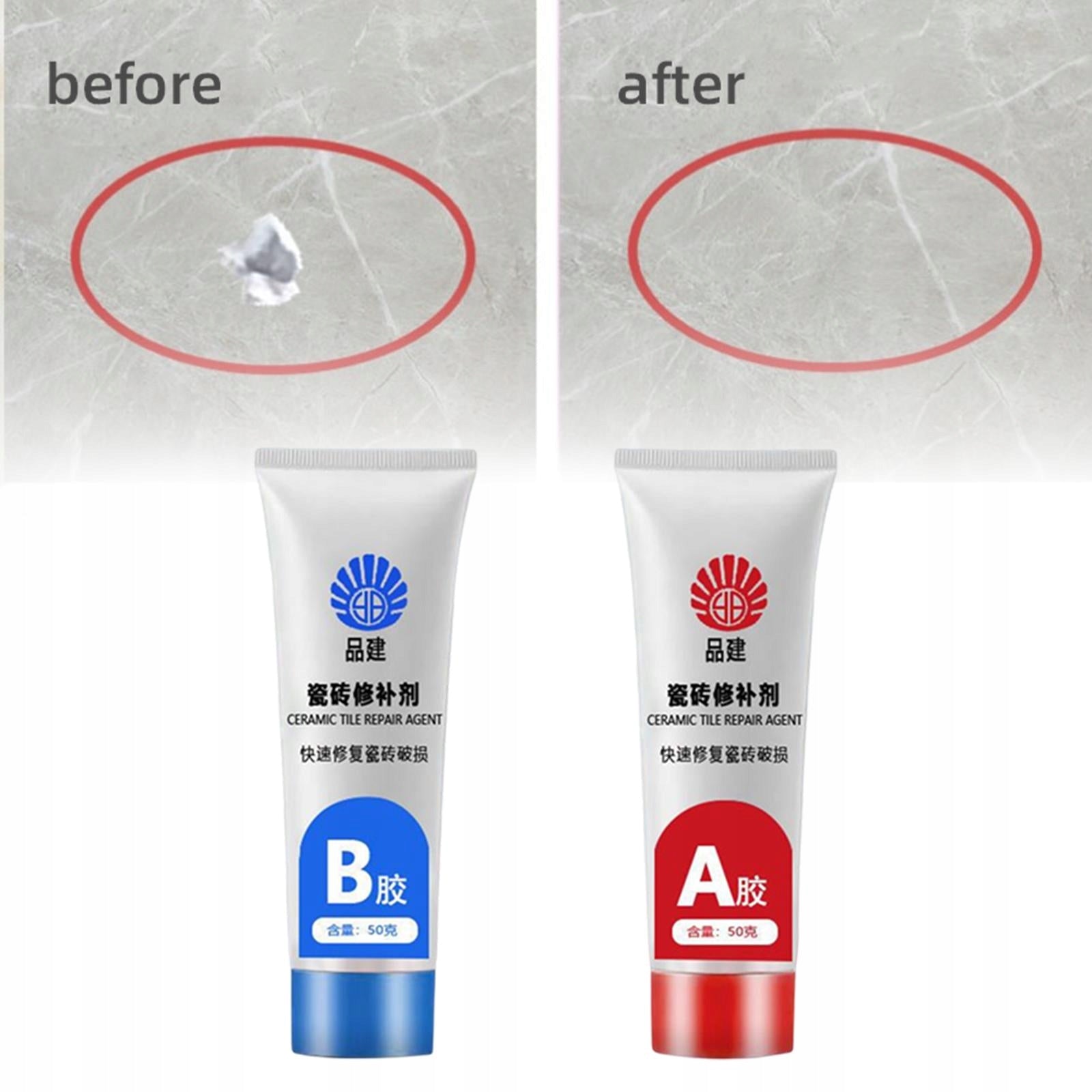 2x Tile Repair Agent Ceramic Paste Repair Product weight with unit packaging 0.1 kg