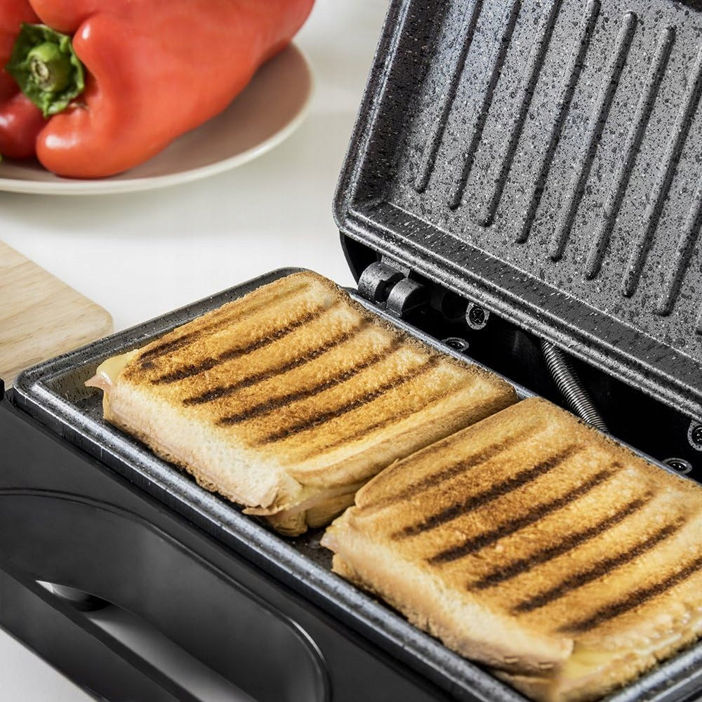 2x Toaster Sandwich Toaster Grill Nonstick Coating Brand LTC