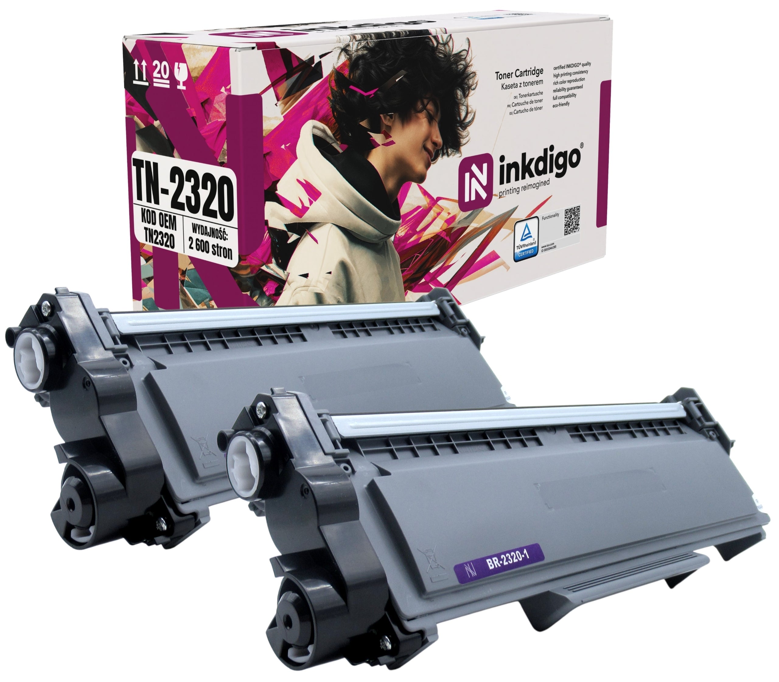 2x Toner for BROTHER TN2320 DCP L2500D L2520DW L2540DN BROTHER TN-2320