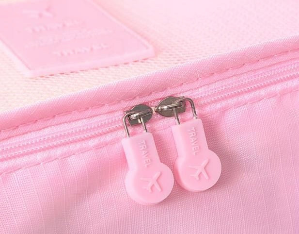 2x Travel Organizer Set for Suitcase and Closet (6pcs) - Grey Color gray