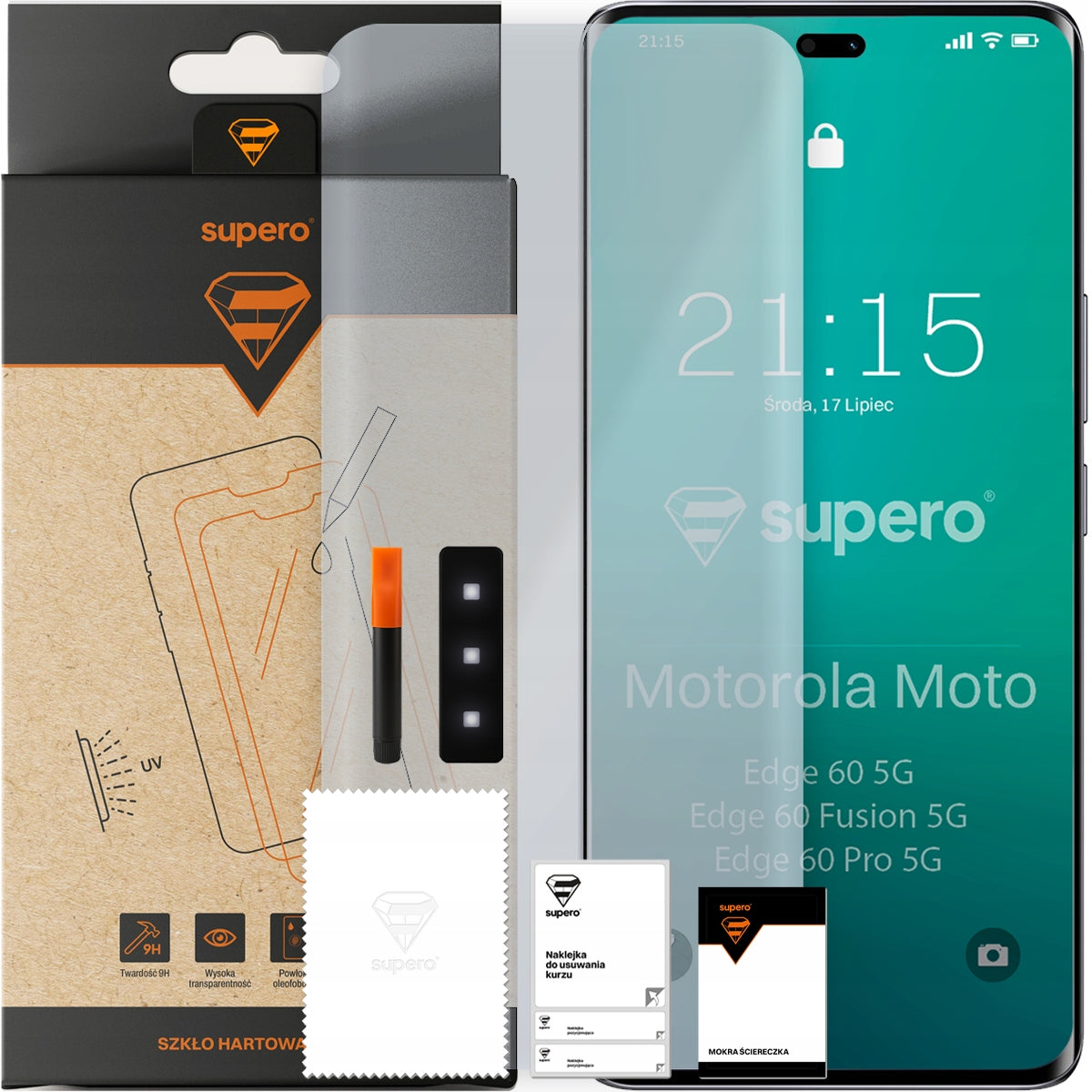 2x UV Tempered Glass for Motorola Moto Edge 60/Fusion/Pro 5G Per Display