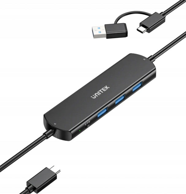 2x Unitek KVM Hub 10 Gbps - switch between 2 hosts, 3×USB-A