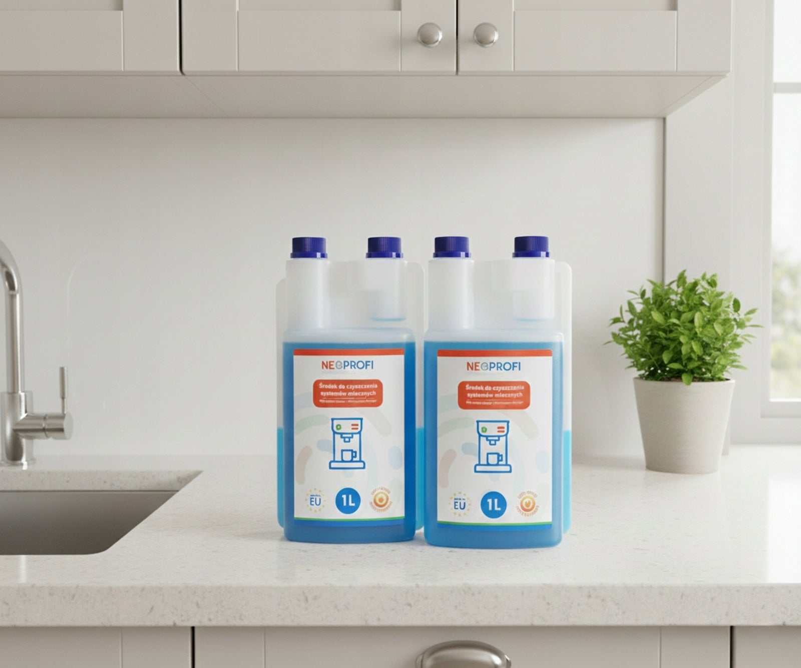2x Universal liquid 1L for cleaning milk frother machine NEOPROFI Brand NeoProfi