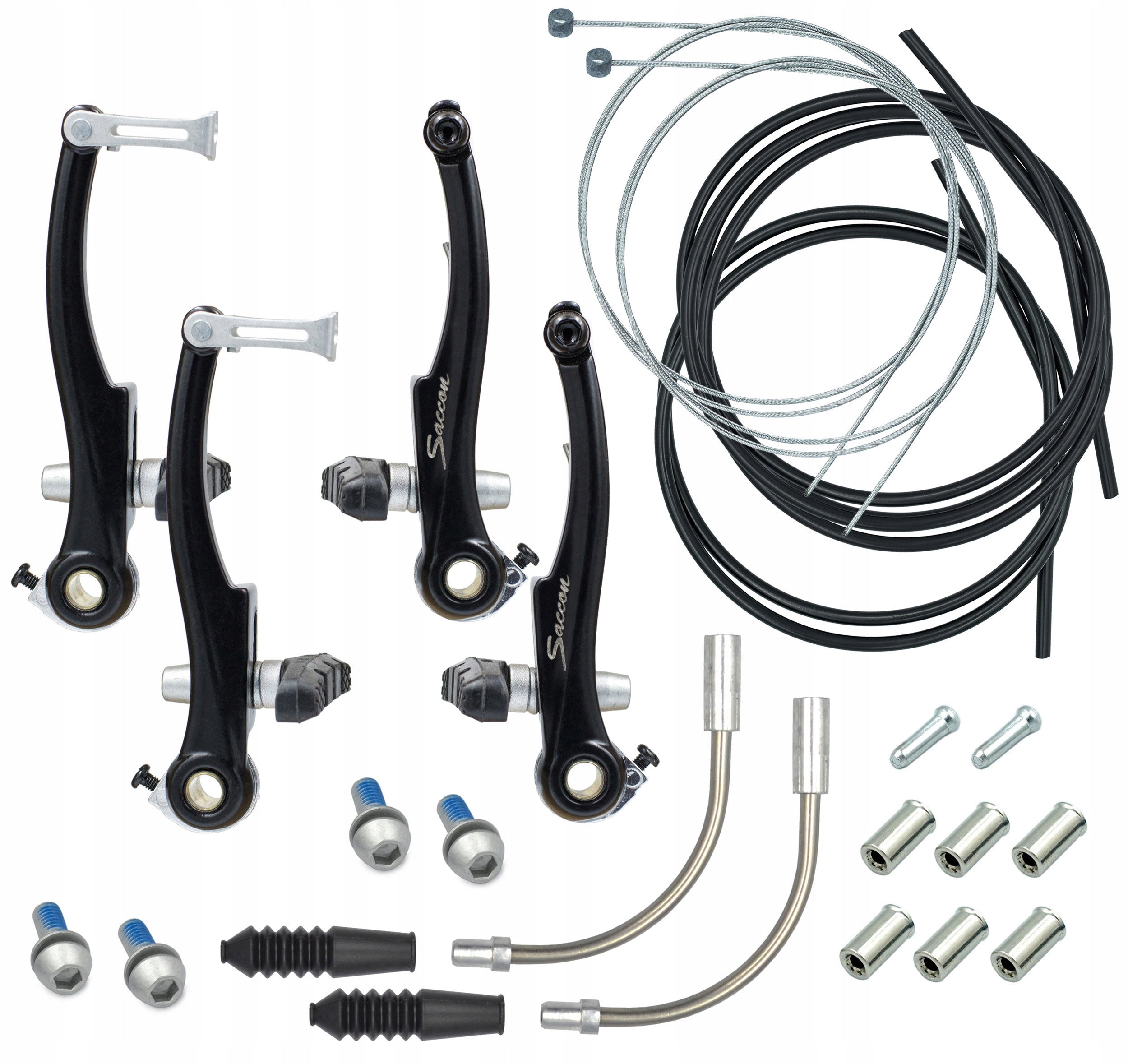 2x V-Brake 110mm+ blocks pipe rubber links armor