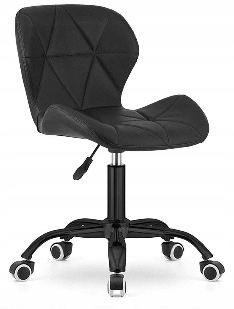 2x VASTO OFFICE PU BLACK SMOKE swivel chair Brand Lugano