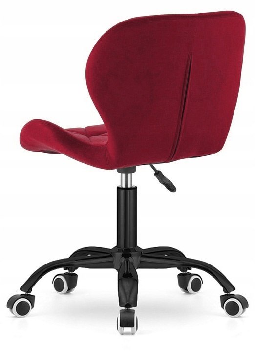 2x VASTO OFFICE VELVET BURGUNDY SMOKE swivel chair Brand Lugano