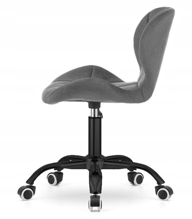 2x VASTO OFFICE VELVET DARK GREY SMOKE swivel chair Brand Lugano