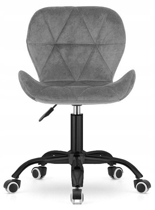 2x VASTO OFFICE VELVET DARK GREY SMOKE swivel chair Packaging status original