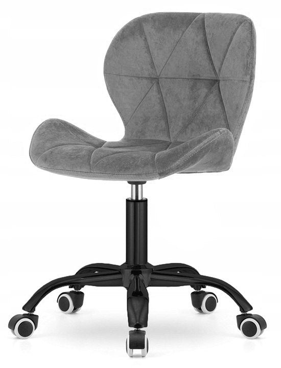 2x VASTO OFFICE VELVET DARK GREY SMOKE swivel chair