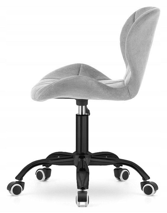 2x VASTO OFFICE VELVET GREY SMOKE swivel chair Brand Lugano