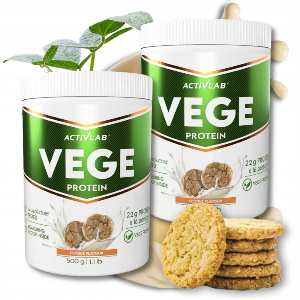 2x VEGETABLE PROTEIN ActivLab VEGE PROTEIN 500g SUGAR FREE isolate soya CAKE