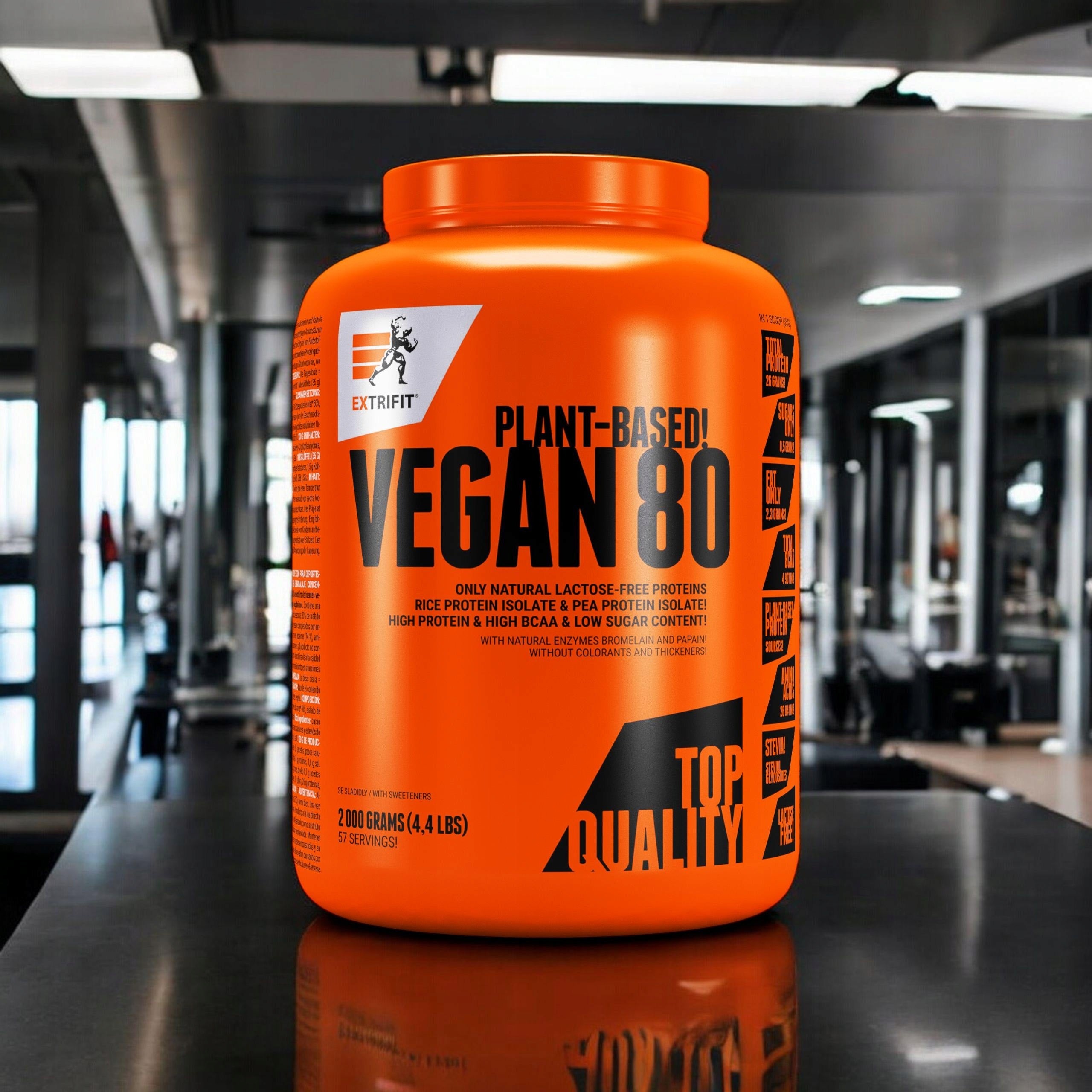 2x Vegan protein isolate pea rice 80 26g BCAA 2000g EXTRIFIT Brand Extrifit