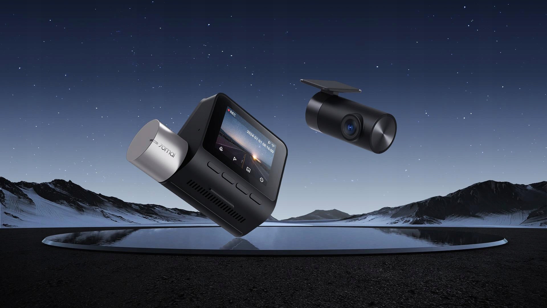 2x Video Recorder 70mai Dash Cam A510 Set Rear View Camera Rc11 Hdr Gps Adas Brand 70mai