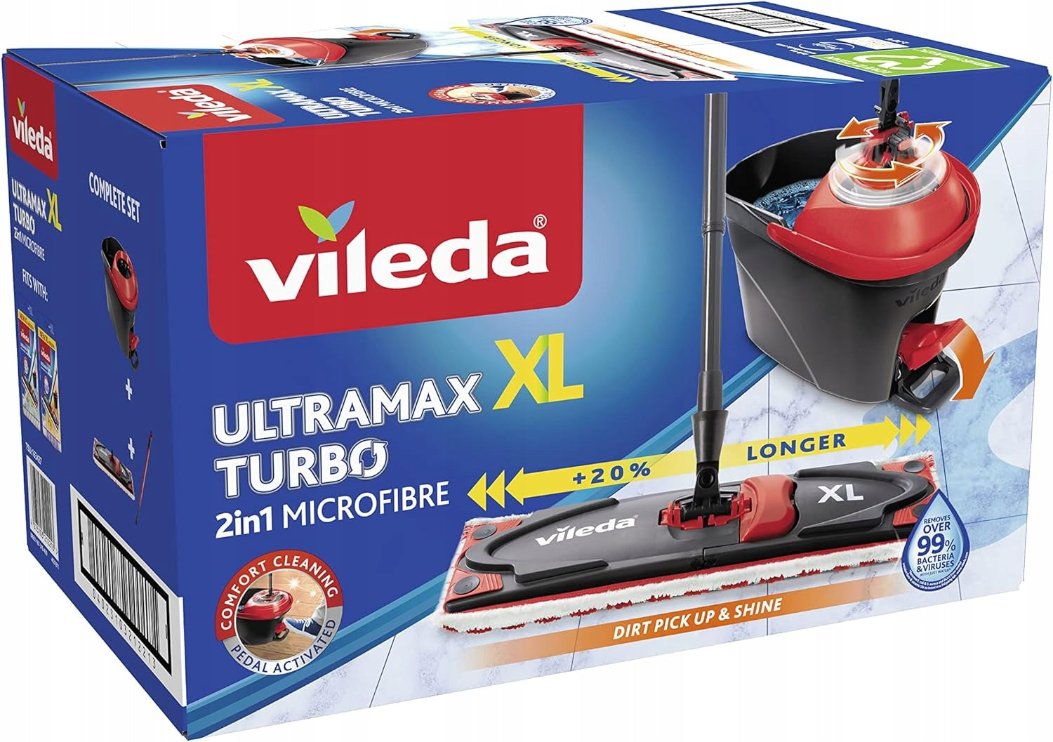 2x Vileda Rotary Mop Vileda Ultramax Turbo XL