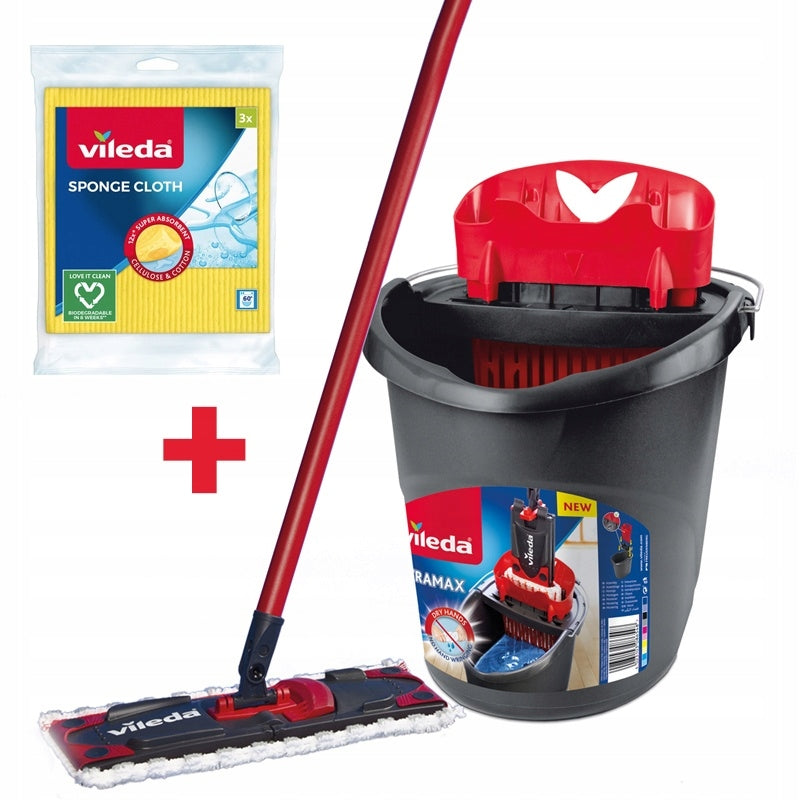 2x Vileda Ultramax BOX + Vileda cloths Manufacturer code MOP VILEDA ULTRAMAX BOX + 3 ŚCIERKI GRATIS
