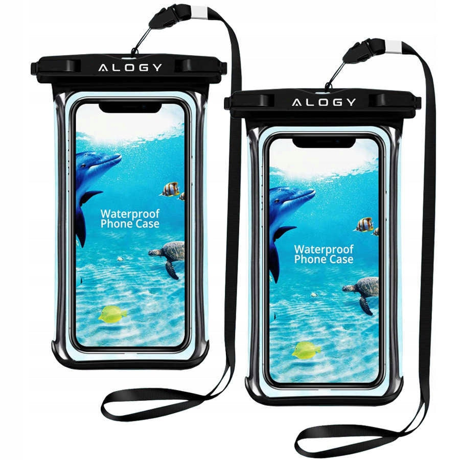 2x WATERPROOF CASE Alogy IPX8 for phone 6.5 for swimming pool kayak for water [2pcs] For documents electronic multipurpose