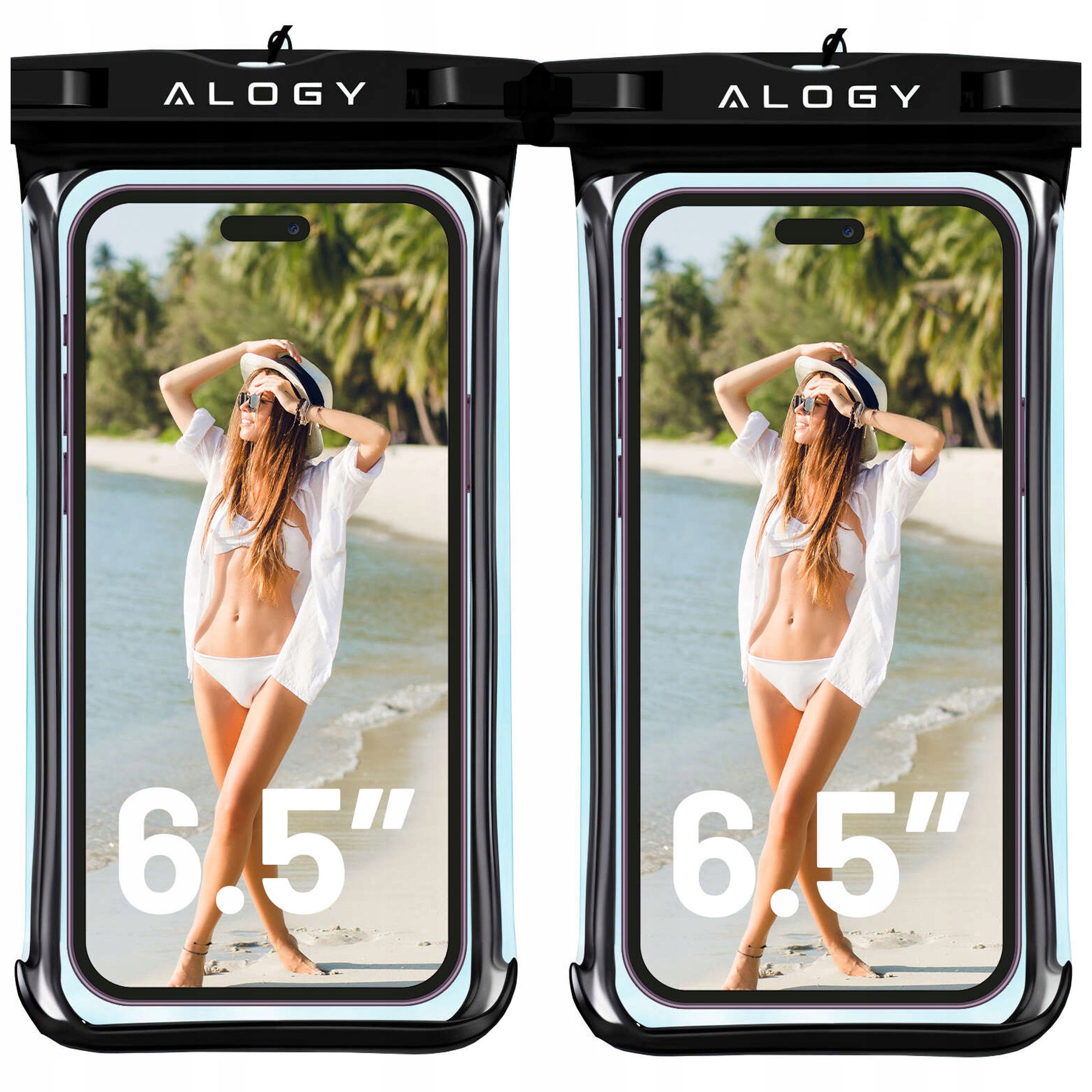 2x WATERPROOF CASE Alogy IPX8 for phone 6.5 for swimming pool kayak for water [2pcs]