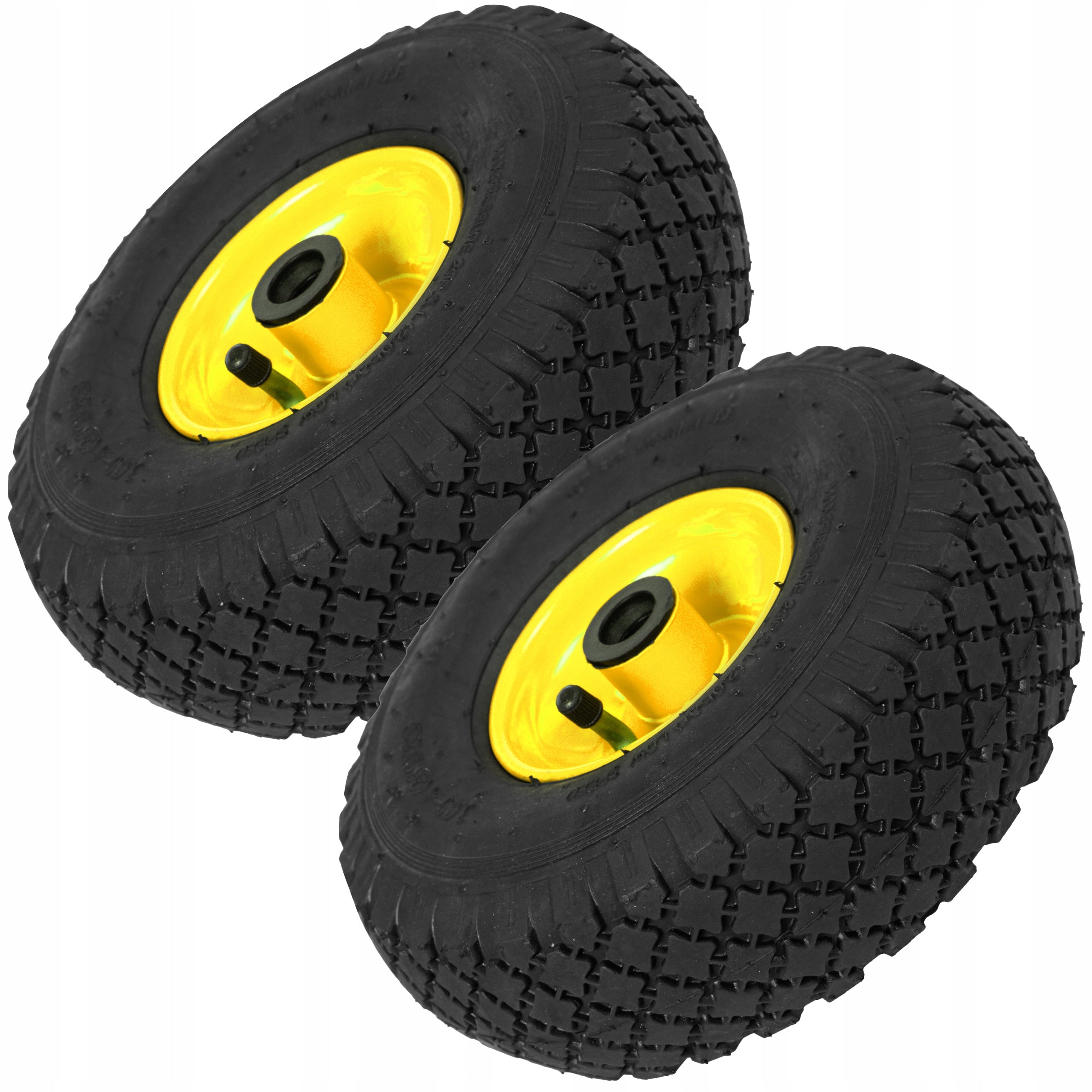 2x WHEEL FOR WHEELBARROW TROLLEY 2PR 260x85mm 3.00-4 WITH INNER TUBE PUMPED STRONG