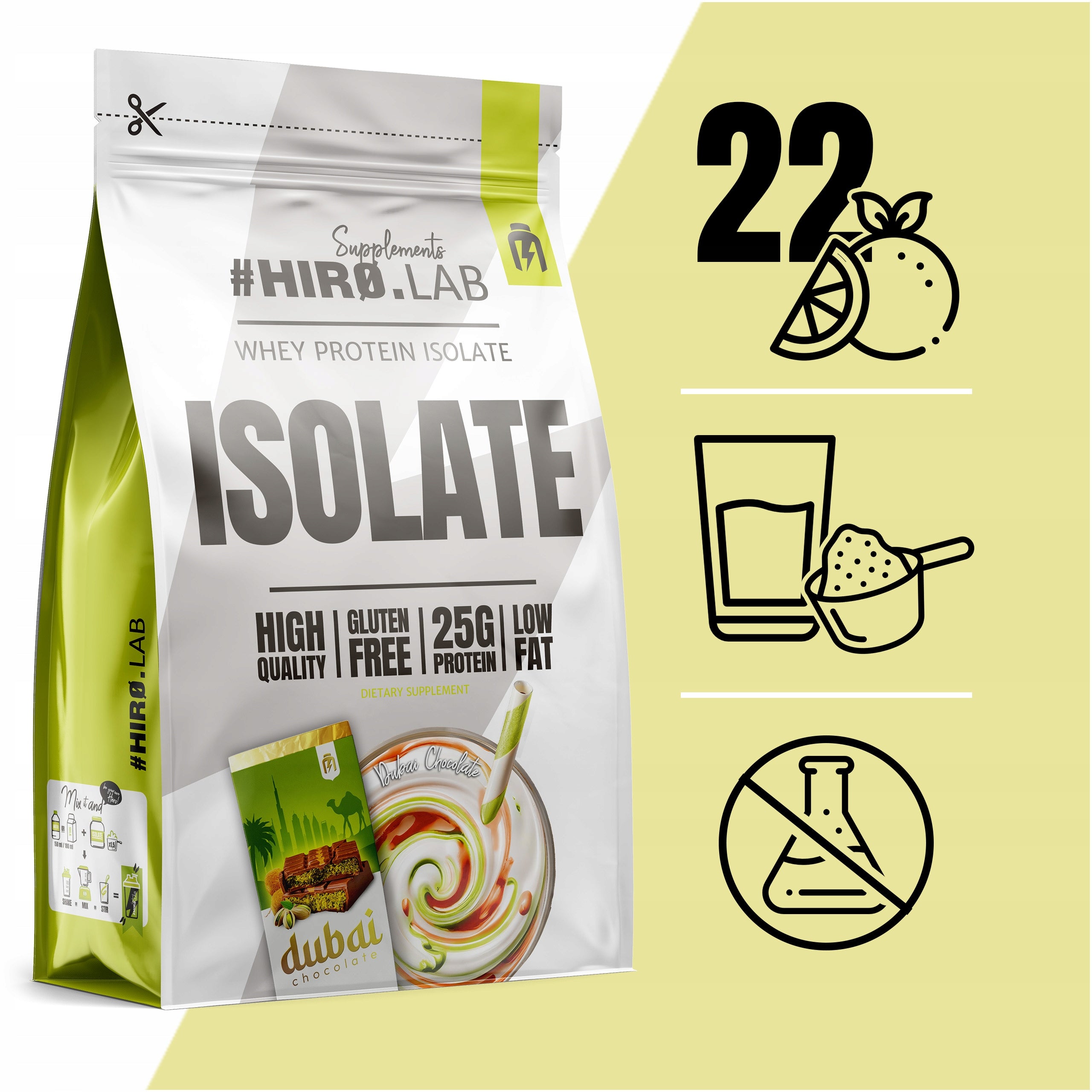2x WHEY ISOLATE WPI ISOLATE PROTEIN protein 700g - CONDITIONER Chocolate H Brand HIRO.LAB