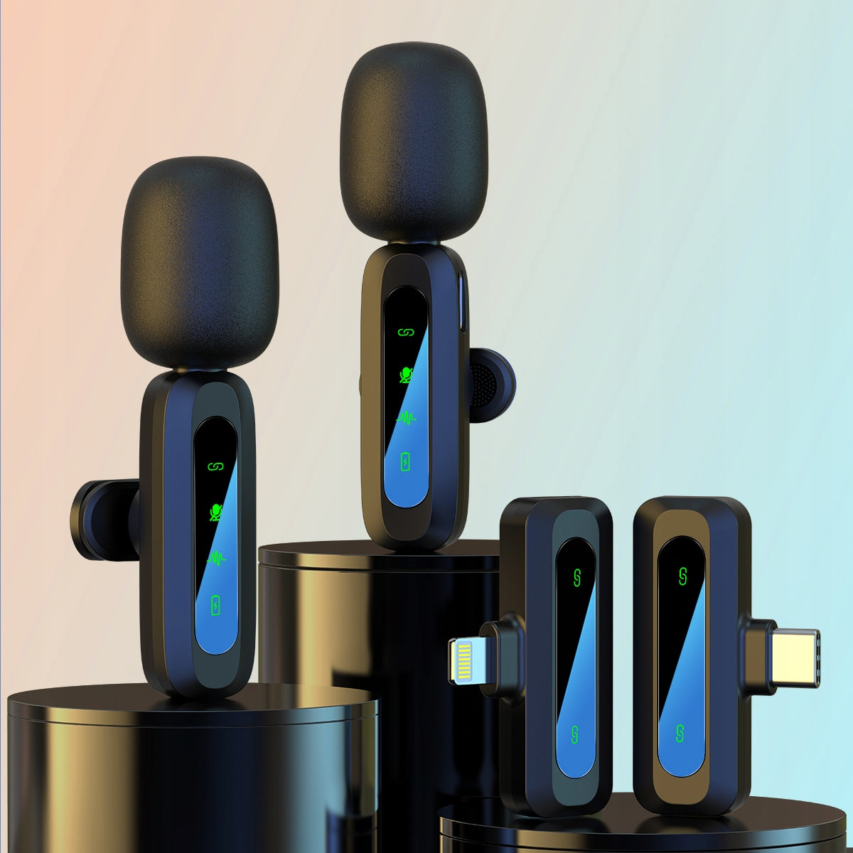2x WIRELESS TIE MICROPHONE J3 USB-C + 2 WINDPROOF + LIGHTING Manufacturer code ZESTAW 2x MIKROFON KRAWATOWY BEZPRZEWODOWY