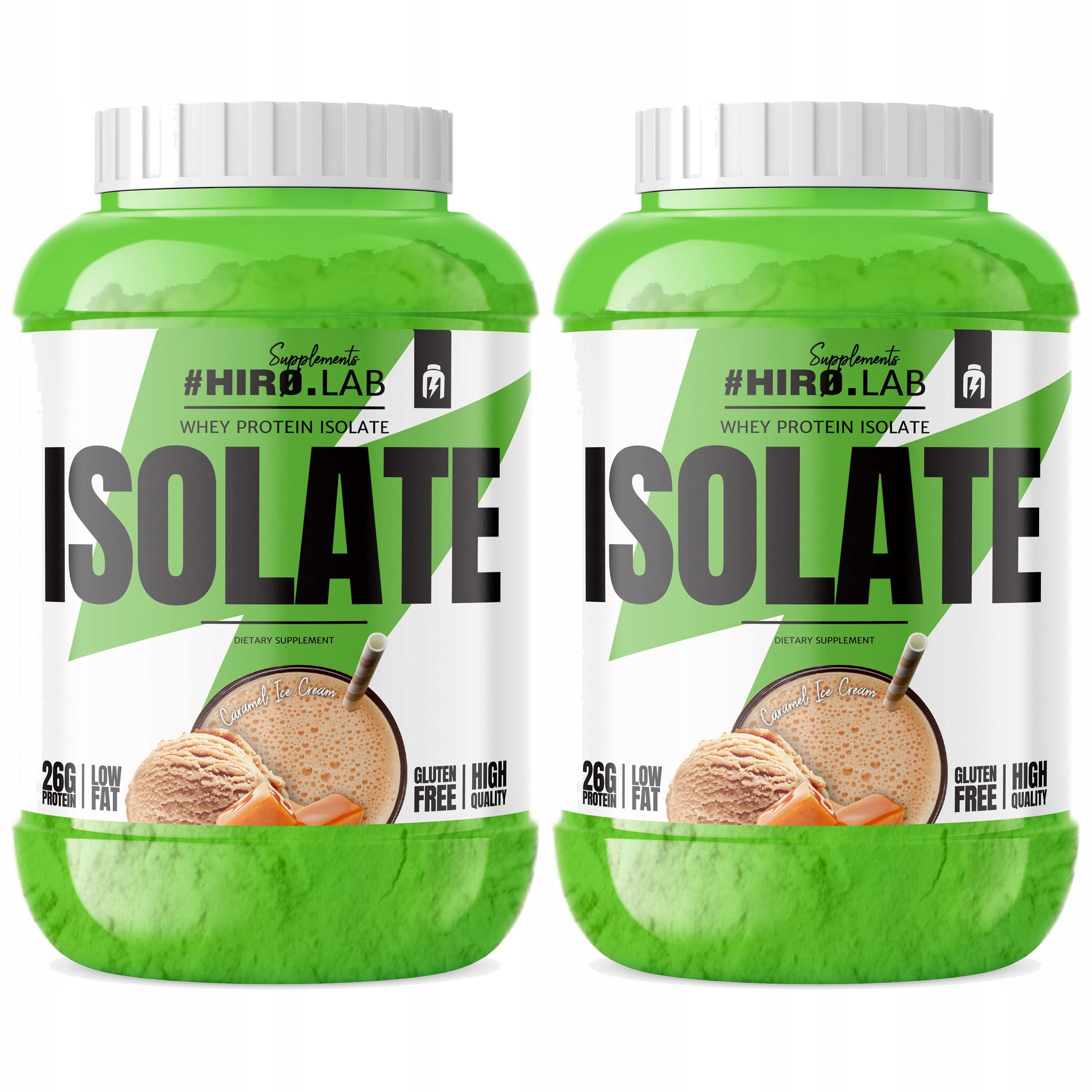 2x WPI Whey Protein Isolate Conditioner 1800 g Carmel Hiro Ice Cream