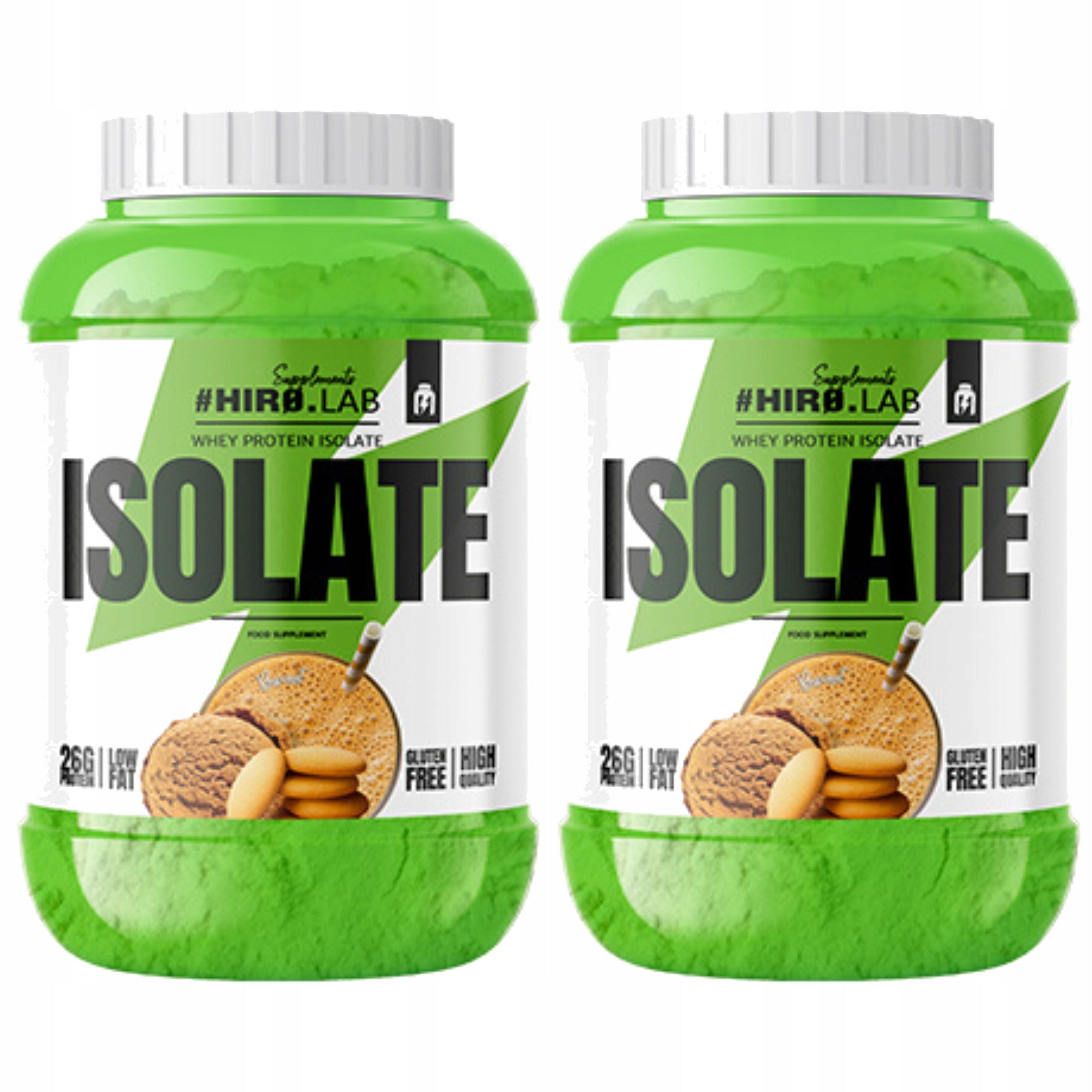 2x WPI Whey Protein Isolate Conditioner 1800 g HIRO Sponge Cake