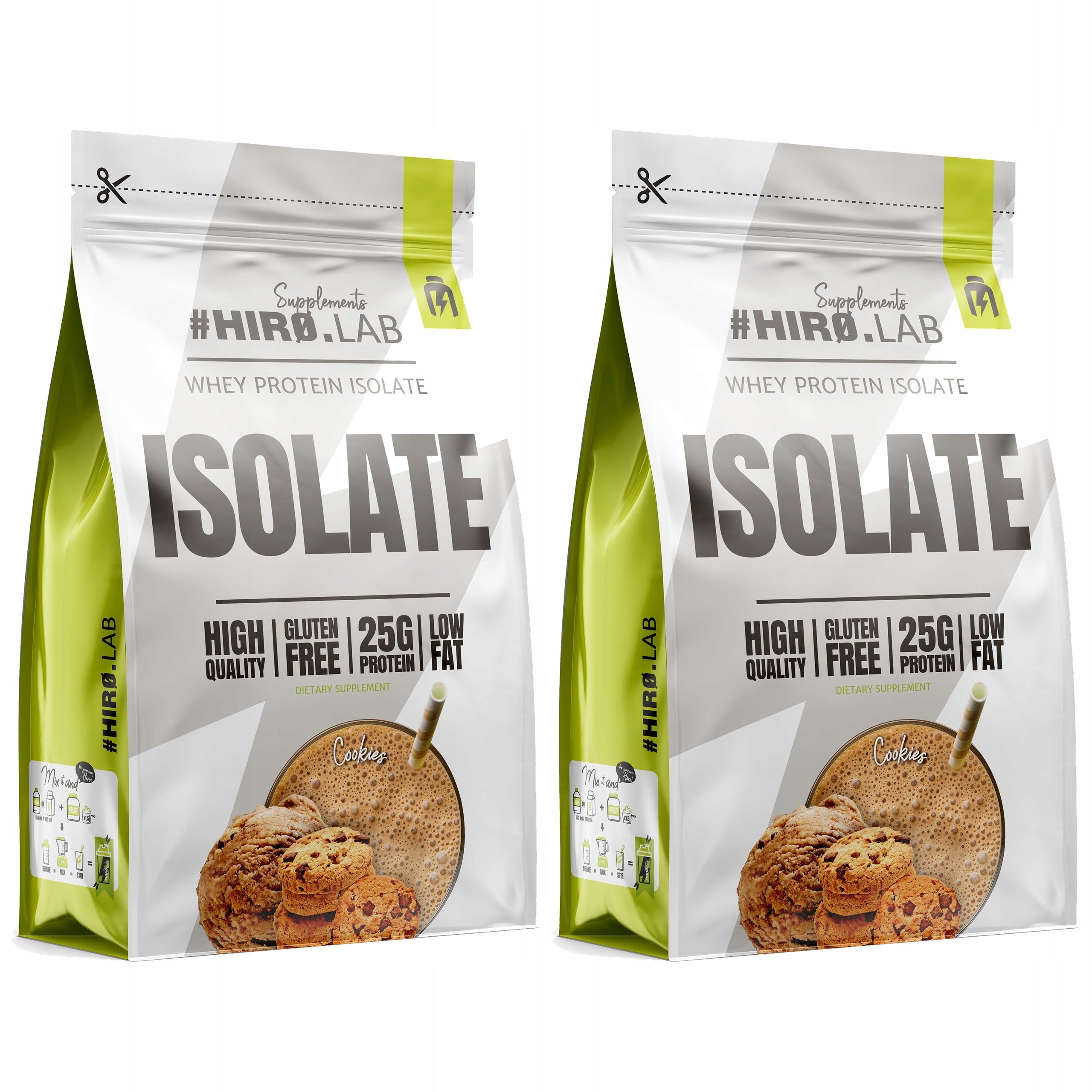 2x WPI Whey Protein Isolate Protein Conditioner 700 g HI Cookie