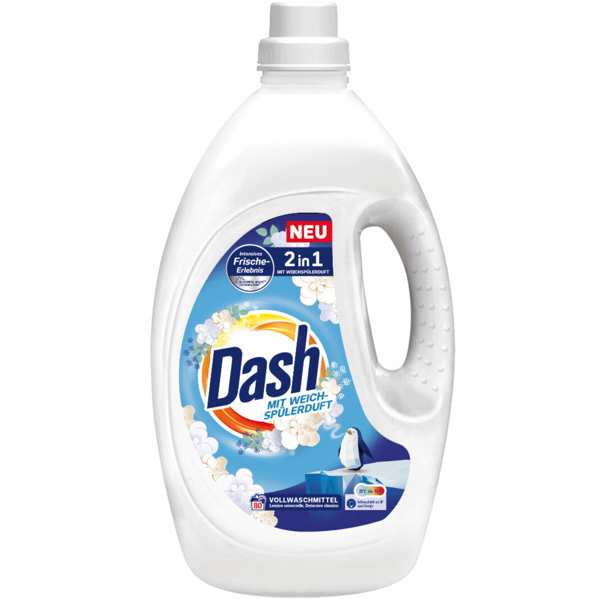 2x Washing liquid DASH universal 2in1 80 washes 3,6l