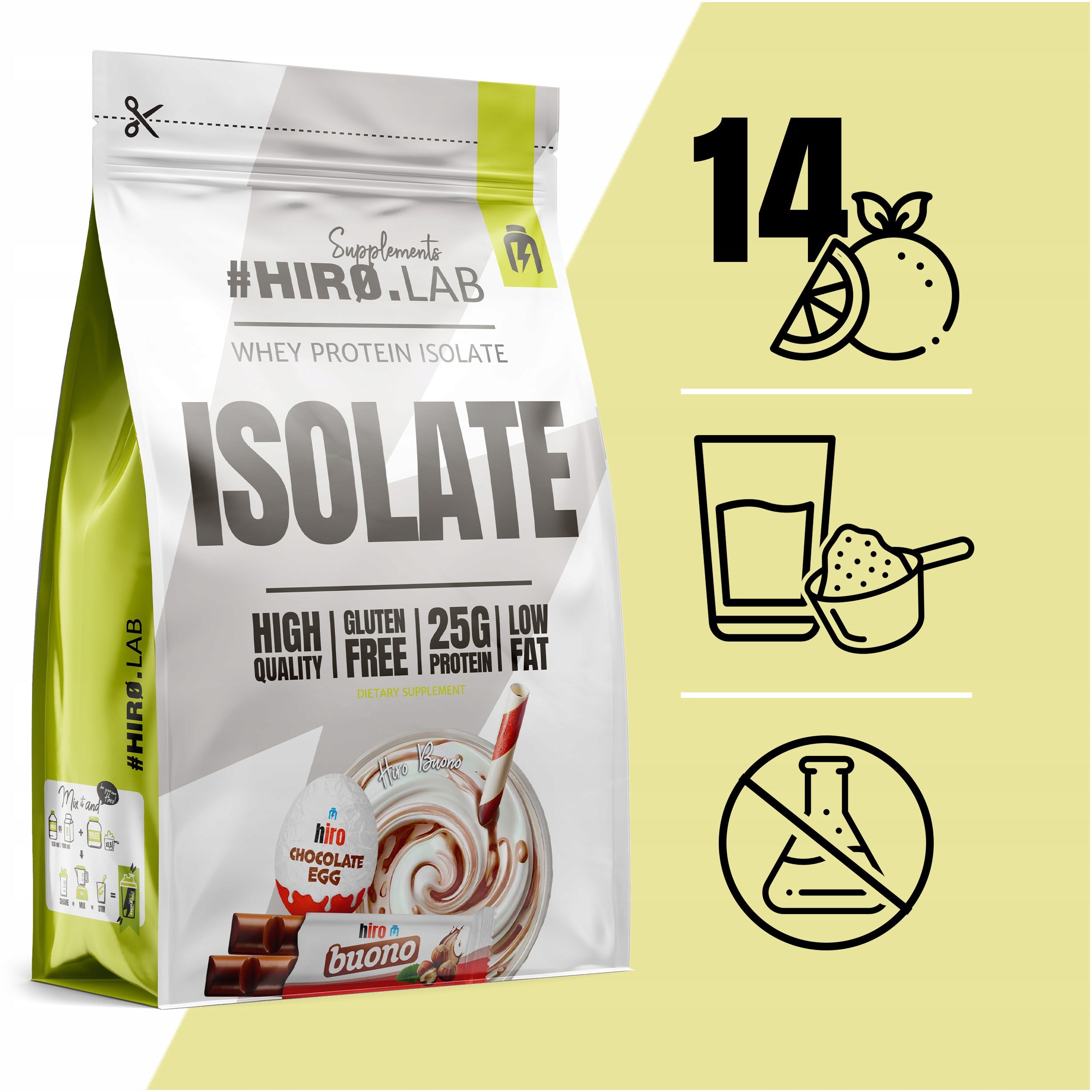 2x Whey Isolate WPI 85% Pure + Premium Whey Conditioner HIRO.LAB Brand HIRO.LAB