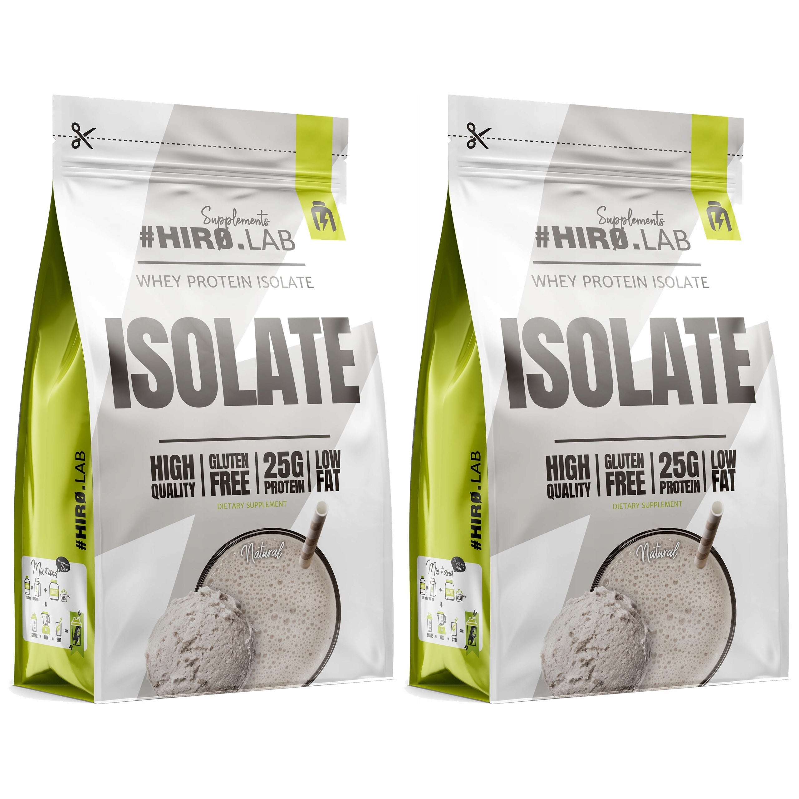 2x Whey Isolate WPI Whey Protein 86% Protein Regeneration Pure HIRO.LAB