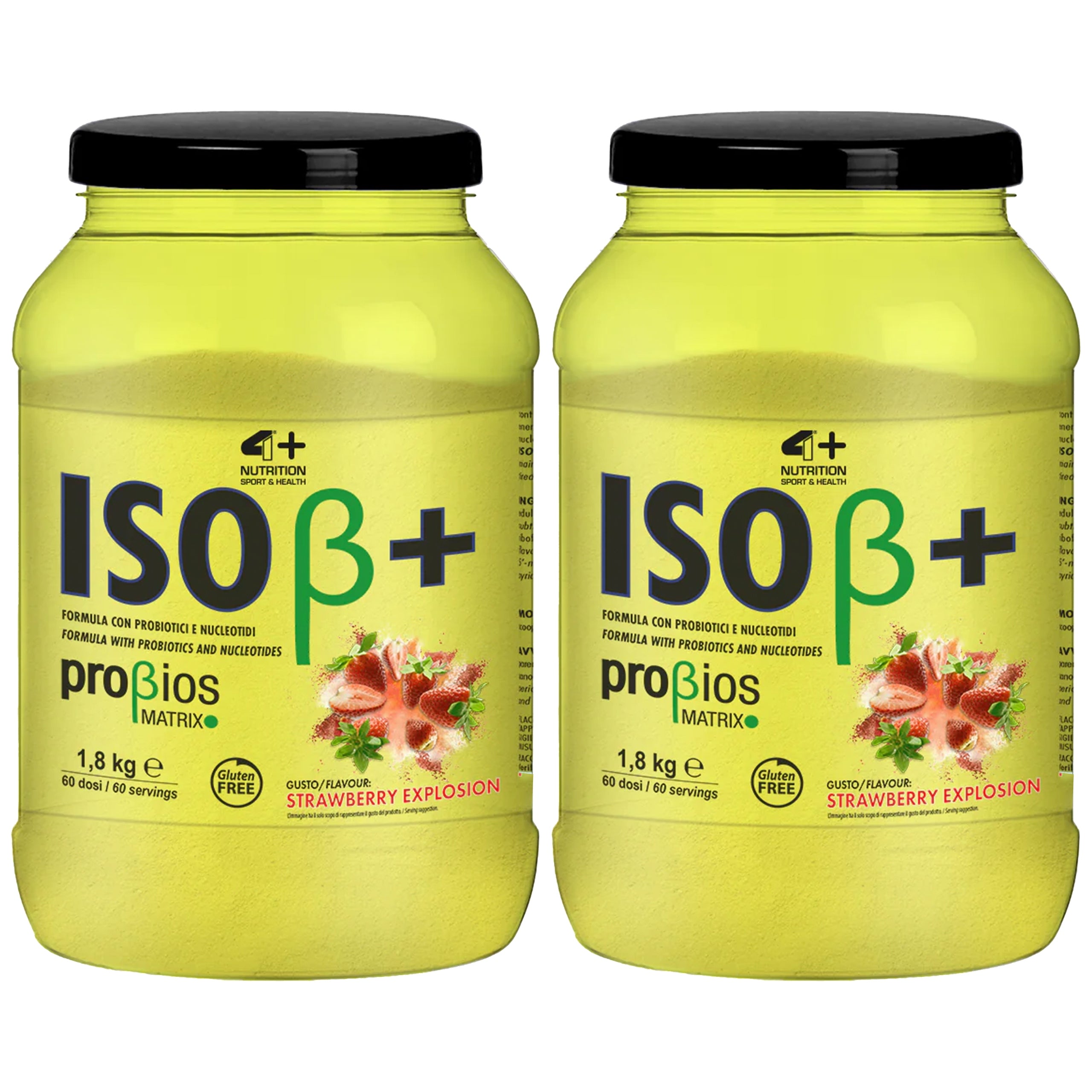 2x Whey Isolate Whey Probiotics 26g 1800g 4+ NUTRITION ISO+
