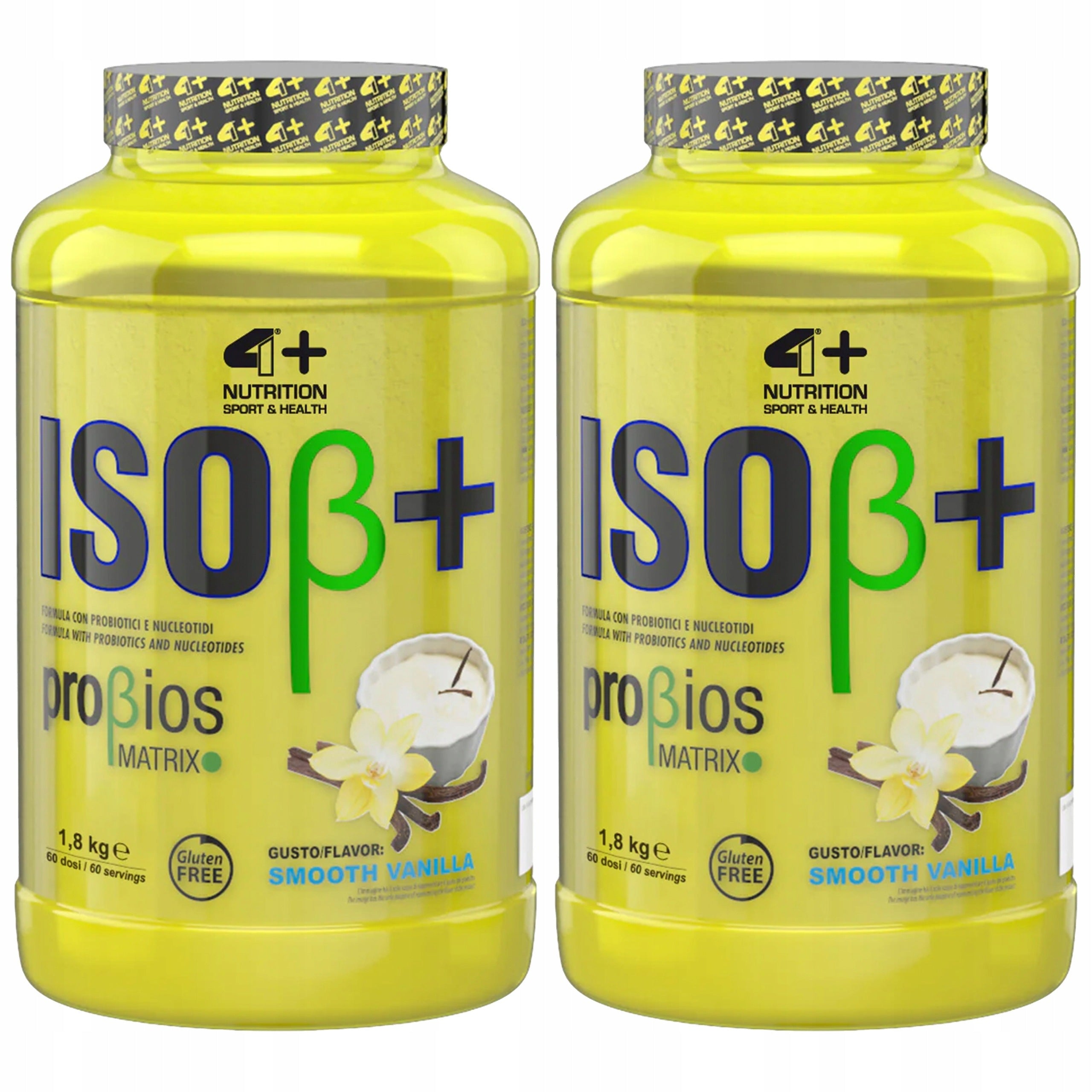 2x Whey Isolate Whey Probiotics 26g Protein 1800g 4+ NUTRITION
