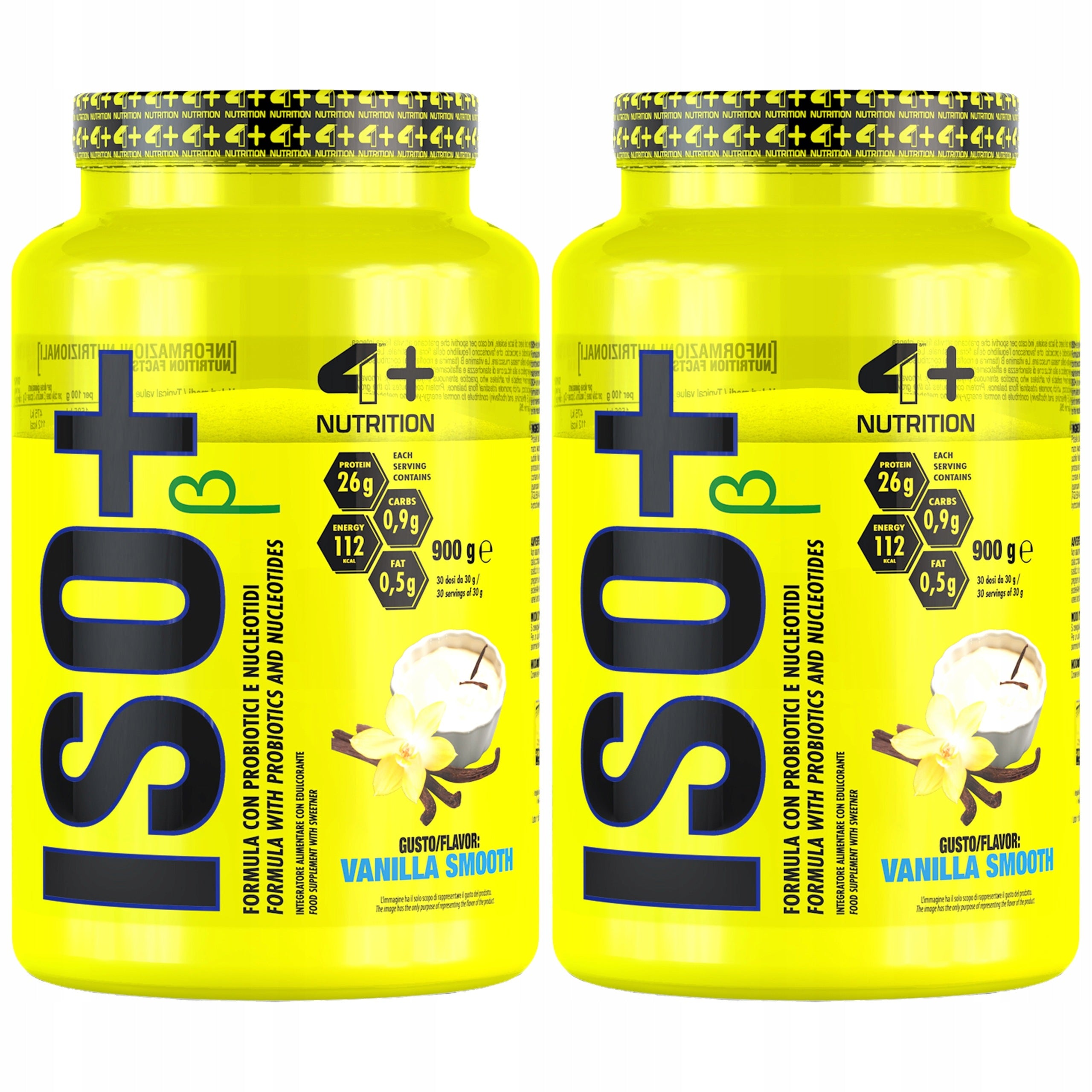 2x Whey Protein Isolate WPI Probiotics 86% 26g Serving 4+ NUTRITION