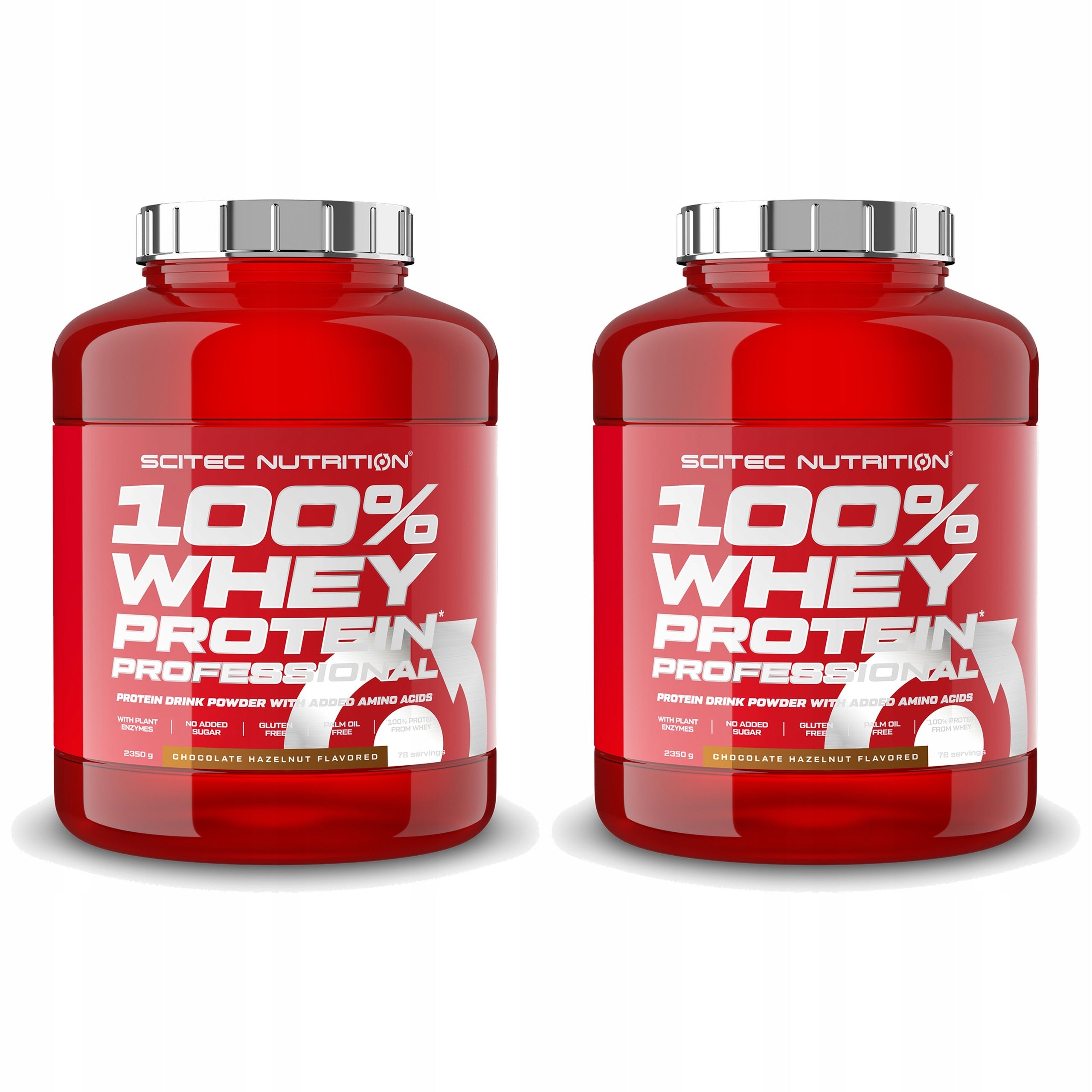 2x Whey Protein SCITEC 100% Whey Professional 2350g WPC Kiwi Conditioner