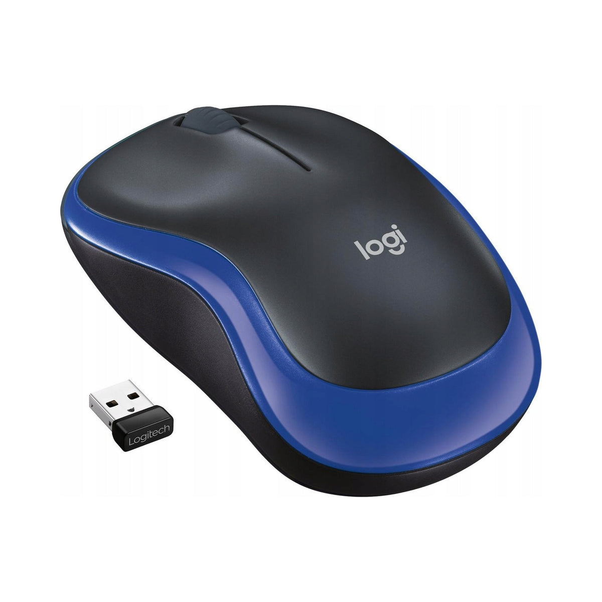 2x Wireless Mouse Logitech M185 910 002236 Optical Blue