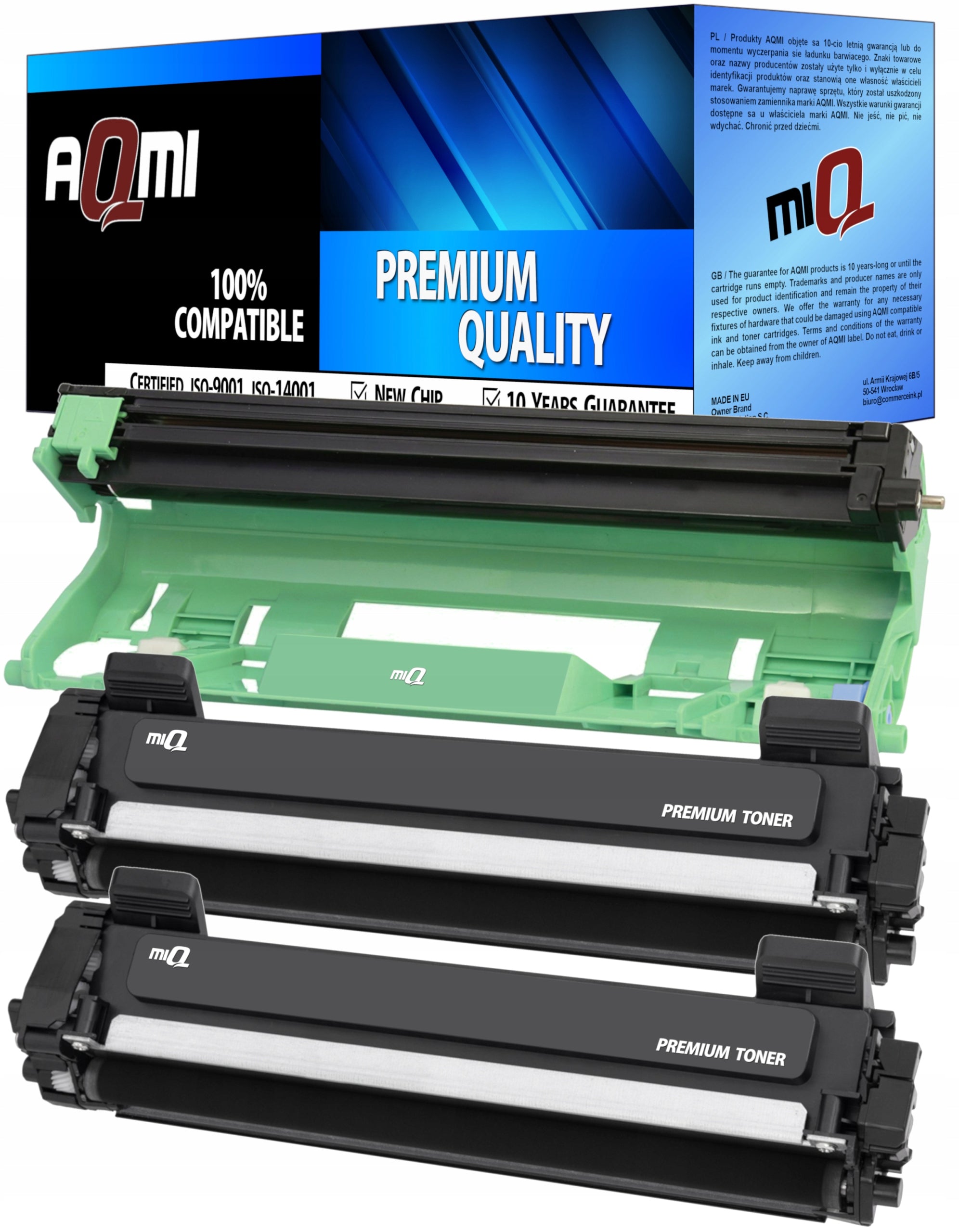 2x XL TONER + DRUM FOR BROTHER HL-1110E DCP-1510E DCP-1512E DCP-1610WE