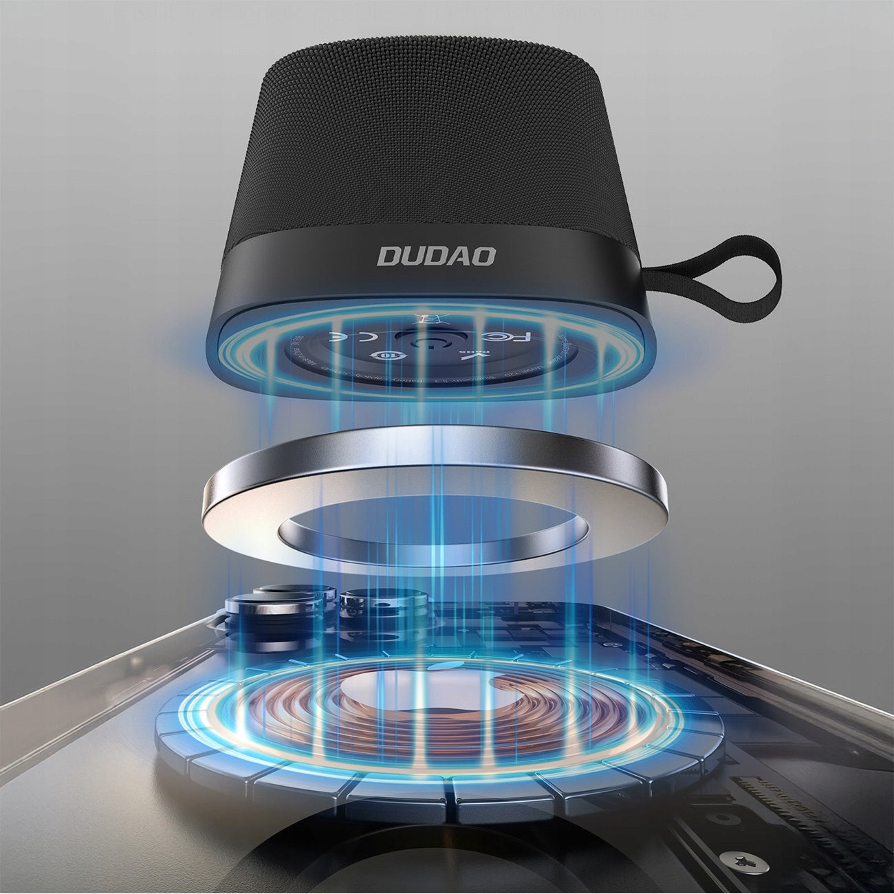 2x Y20 Bluetooth Magnetic Mount Wireless Speaker - Black Brand Dudao