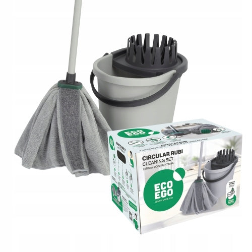 2x YORK CLEANING KIT CIRCULAR ECO EGO, BUCKET+MOP - HEALTH AND SAFETY HIC Y687