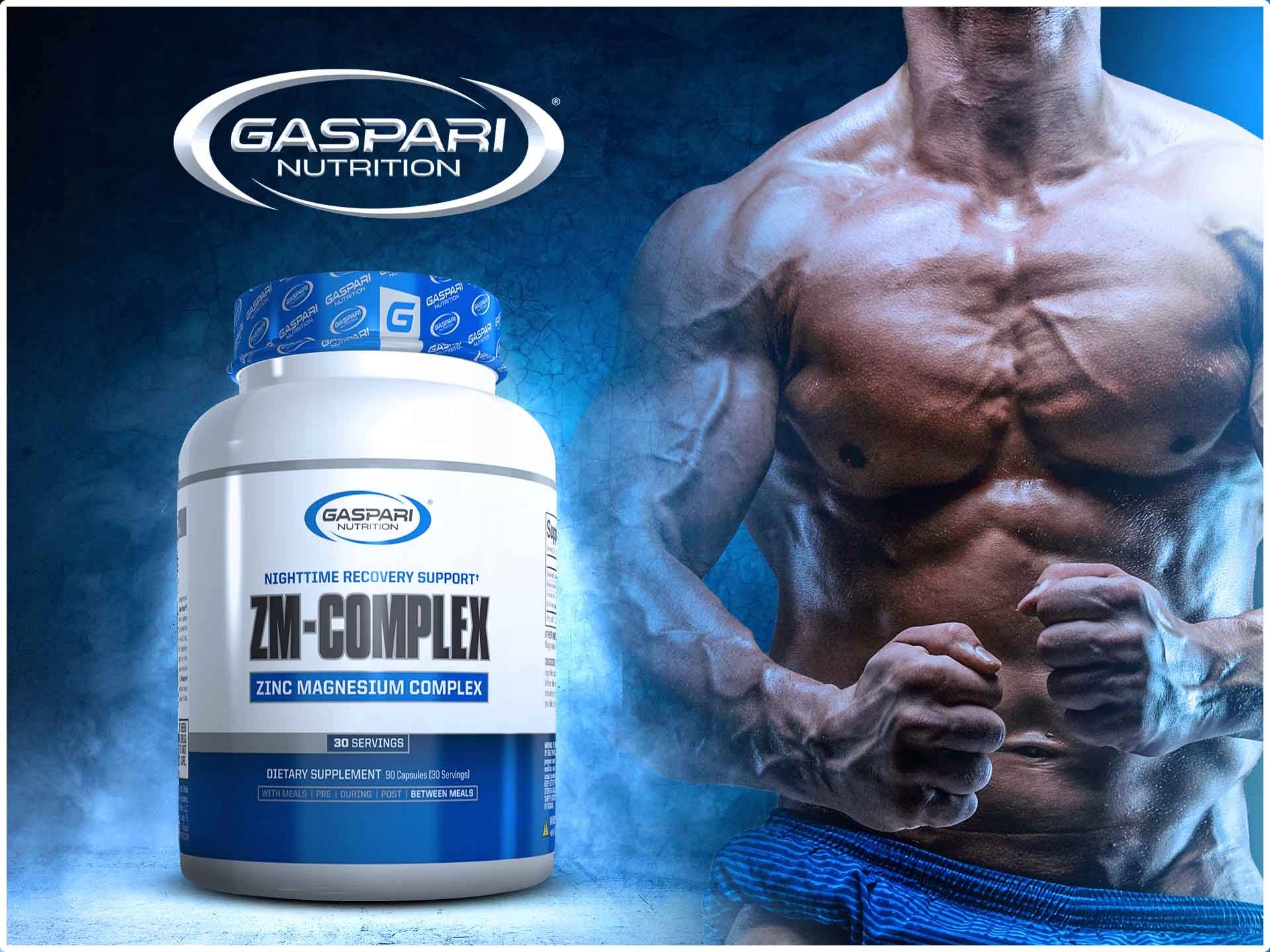 2x ZM COMPLEX 90k ZINC MAGNESIUM B6 FOR SLEEP TESTOSTERONE Brand Gaspari Nutrition