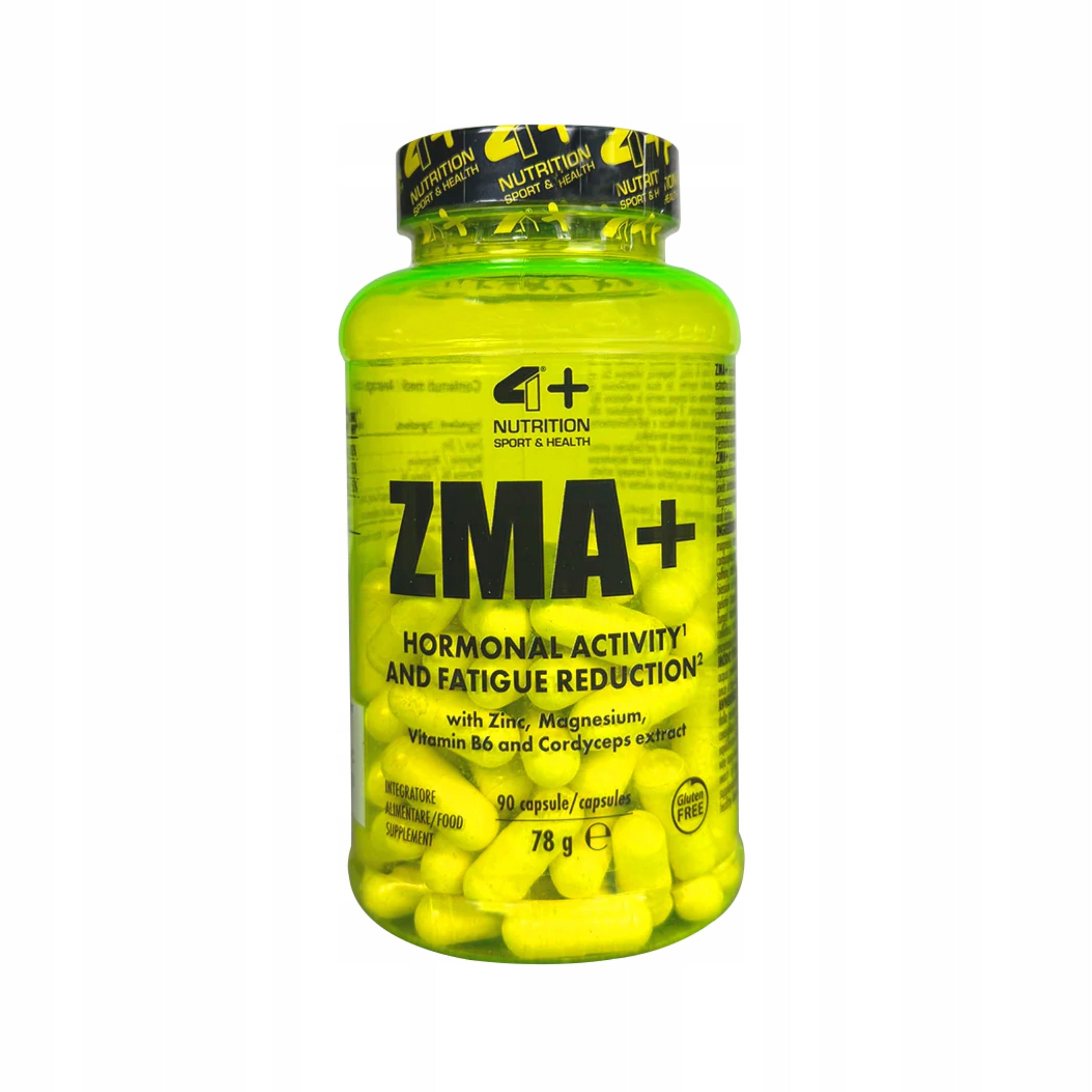 2x ZMA+ 90 kaps Zinc Magnesium B6 Cordyceps Testosterone Regeneration Brand 4+ Nutrition