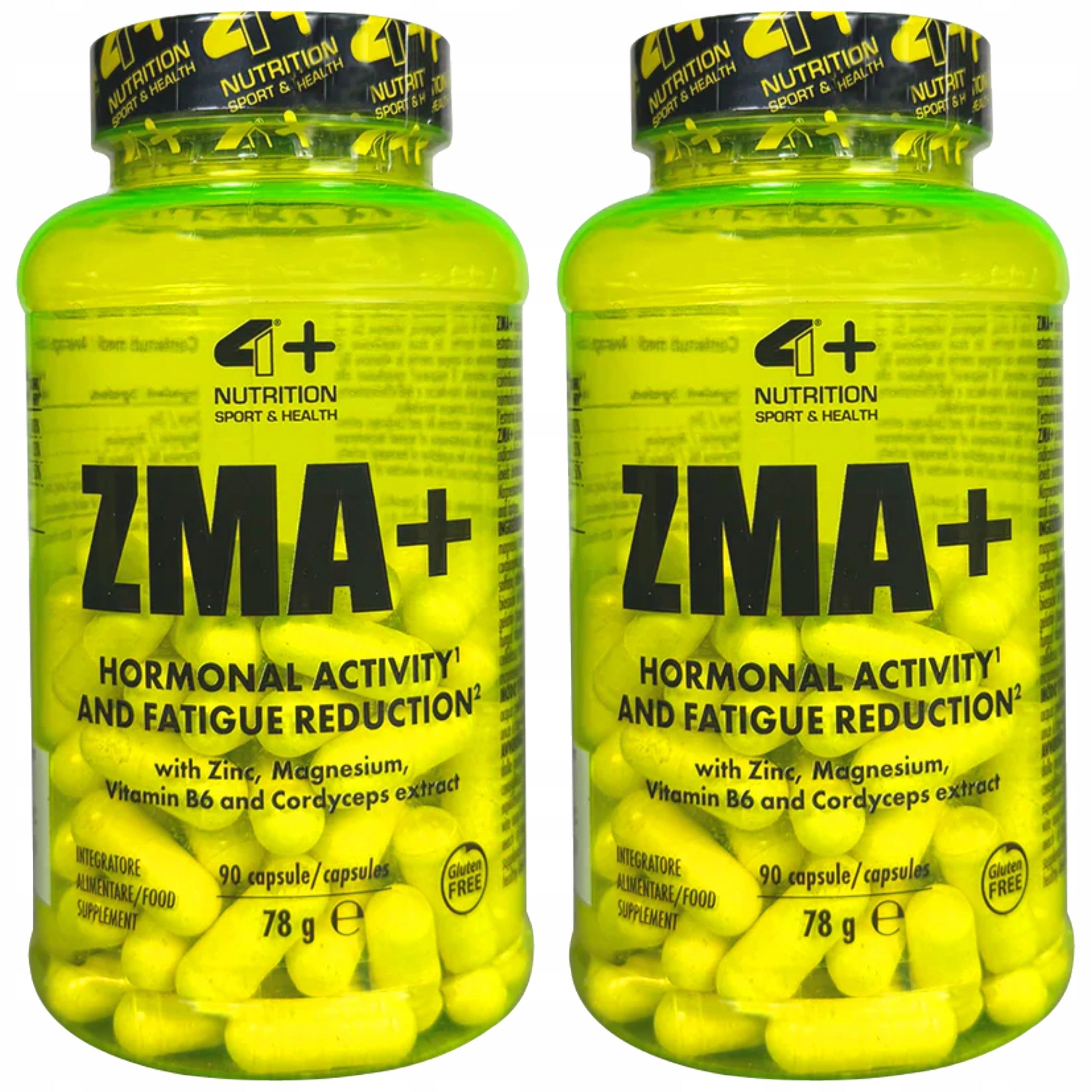 2x ZMA+ 90 kaps Zinc Magnesium B6 Cordyceps Testosterone Regeneration