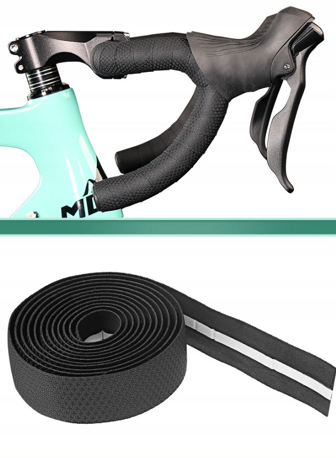 2x bicycle handlebar tape foam Black road gravel thick Brand no brand