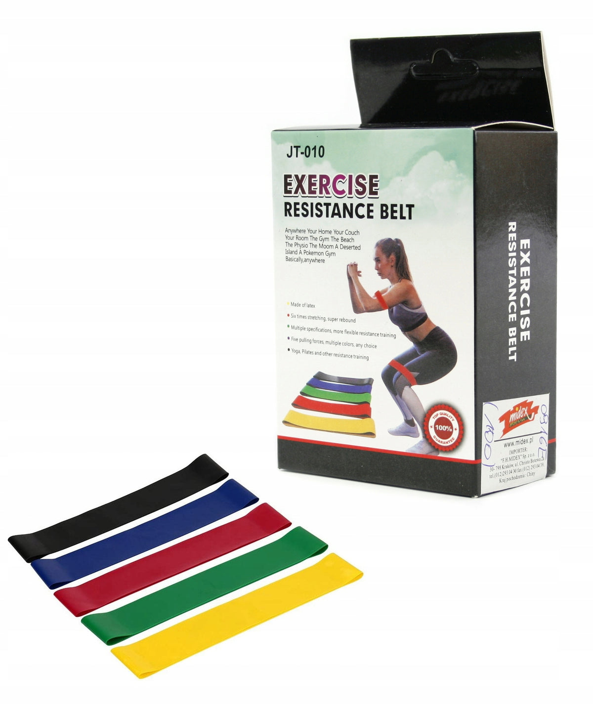 2x exercise rubber resistance bands 5 pcs.