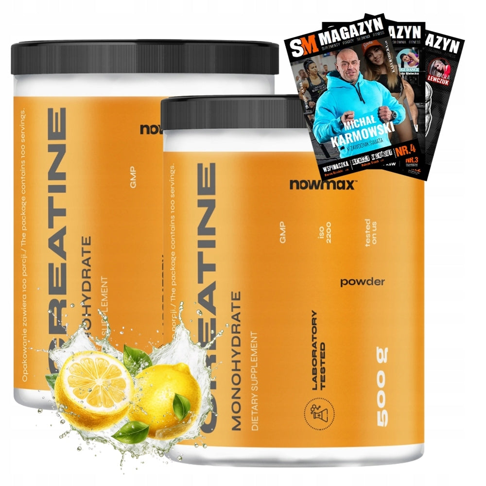 2x nowmax CREATINE MONOHYDRATE 500 g STRENGTH