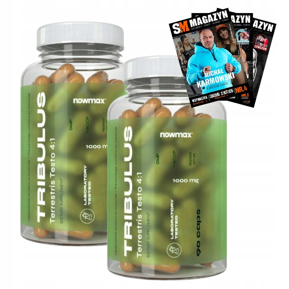 2x nowmax TRIBULUS TESTOSTERONE BOOSTER LIBIDO POTENCY TESTOSTERONE 90 kaps