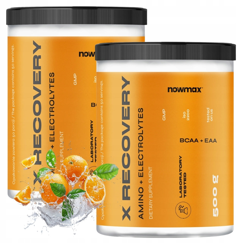 2x nowmax X RECOVERY 500 g BCAA EAA REGENERATION PUMP GLUTAMINE LEUCINE