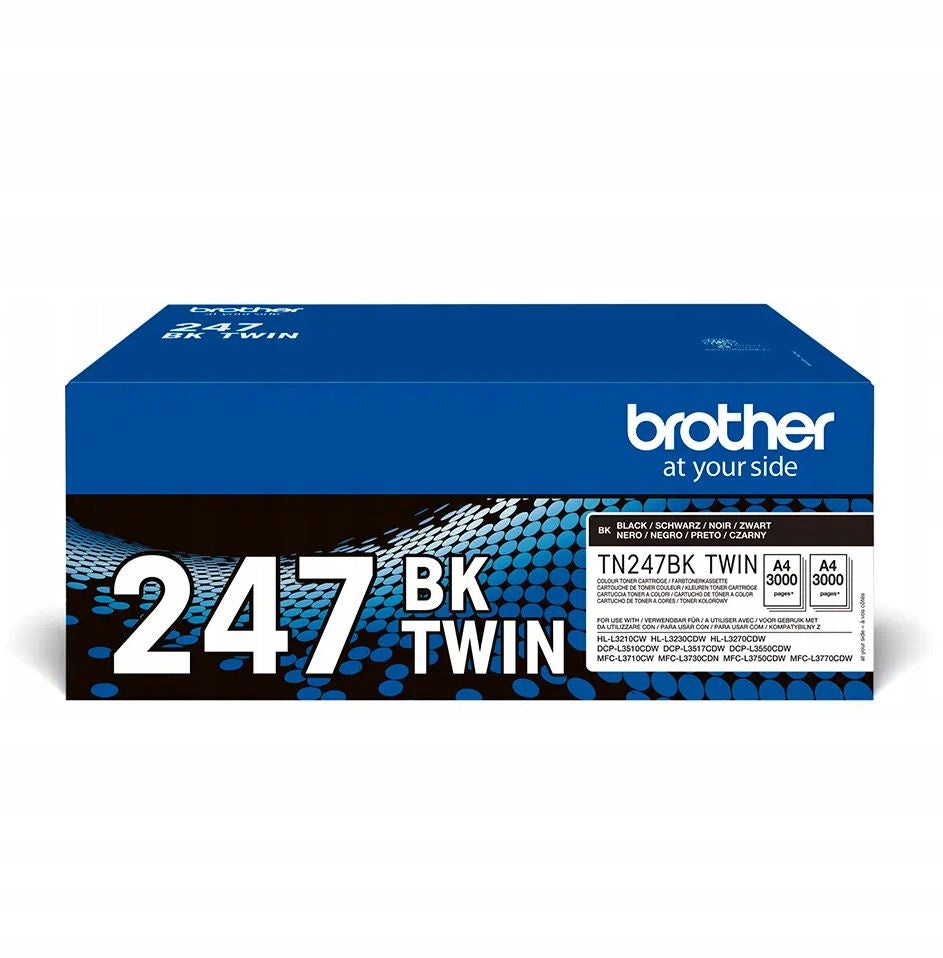 2x org. toner Brother TN-247 Black TwinPack L3210cw L3270cdw L3510