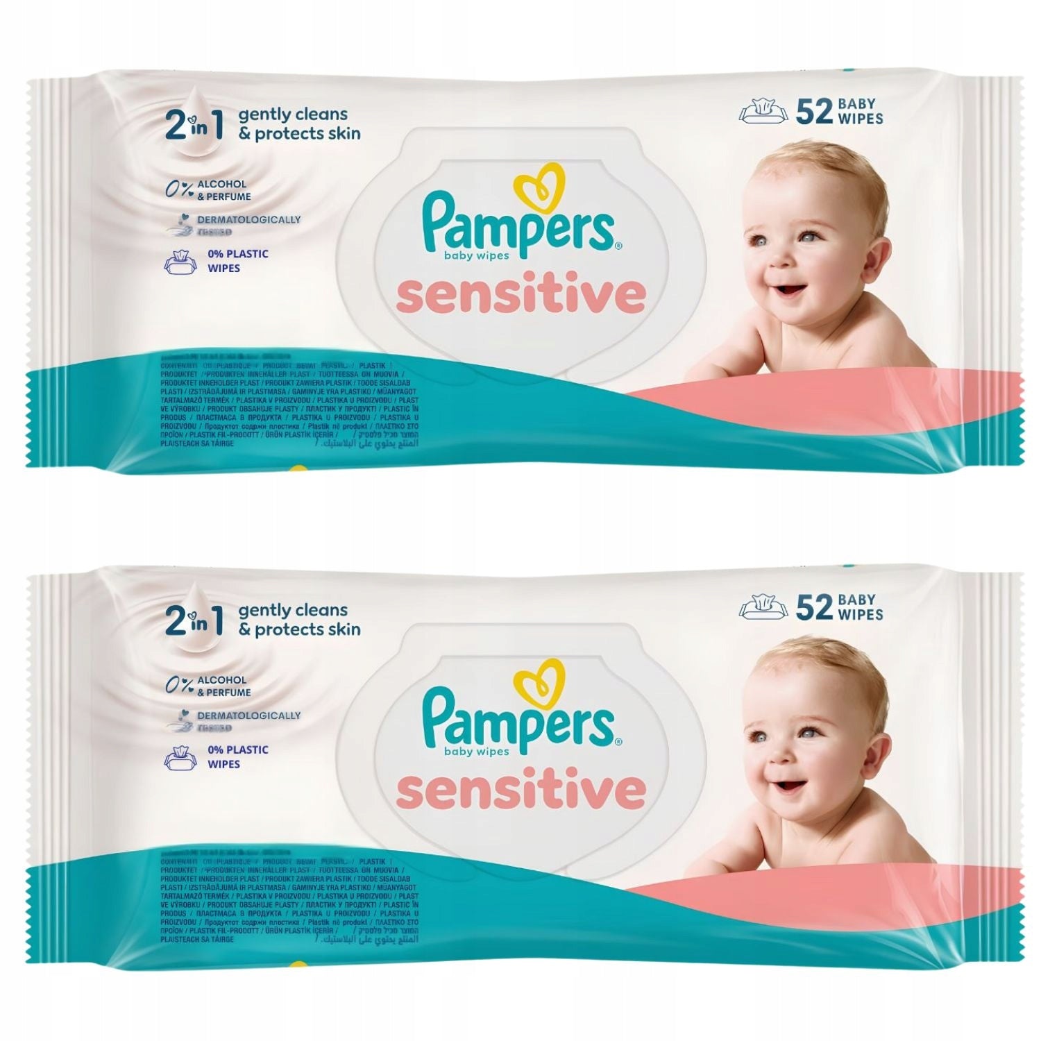 2x52 PAMPERS SENSITIVE Baby Wipes Wet Wipes
