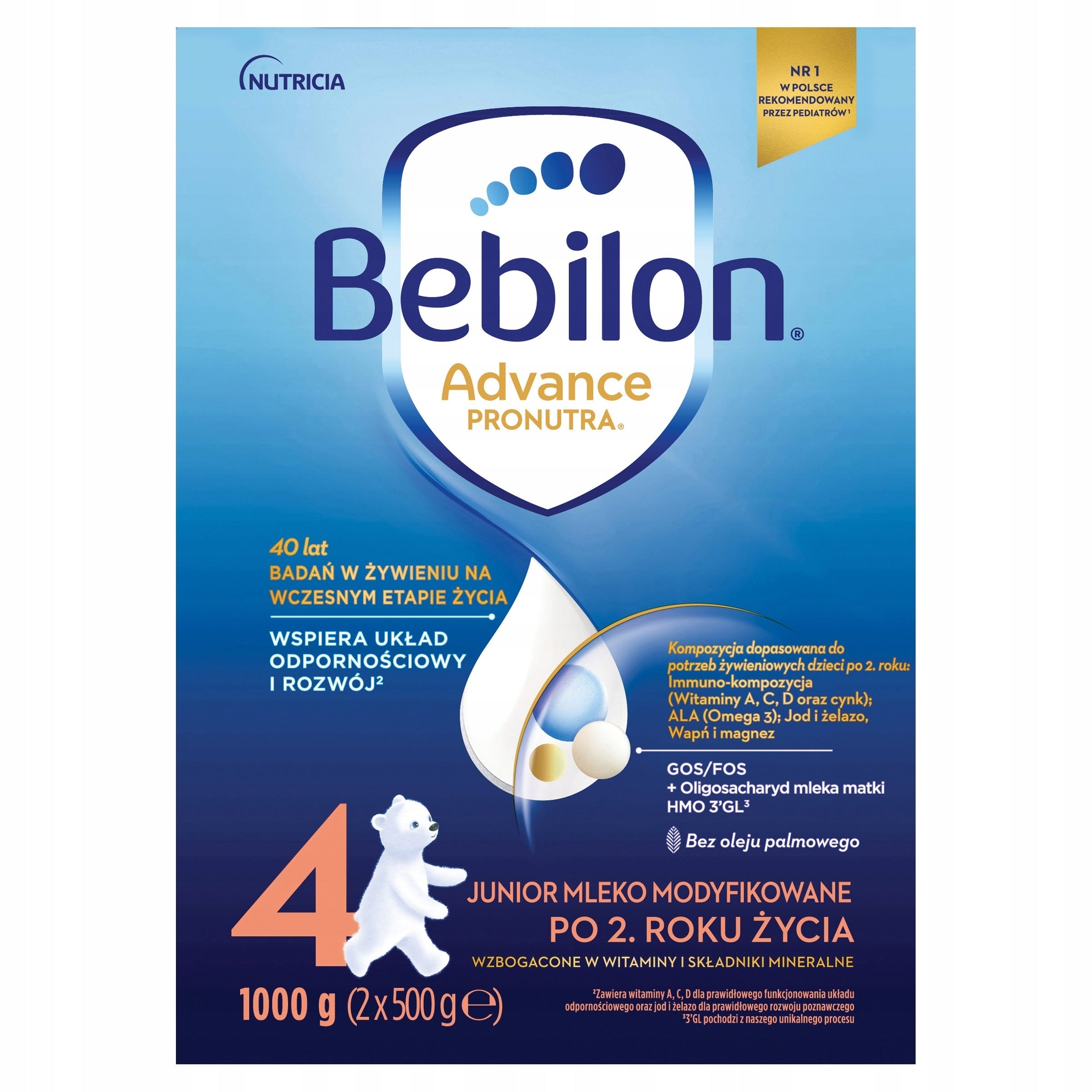 2xBebilon 4 Advance Pronutra Junior modified milk after 2nd year 1000g Manufacturer code 5900852920363